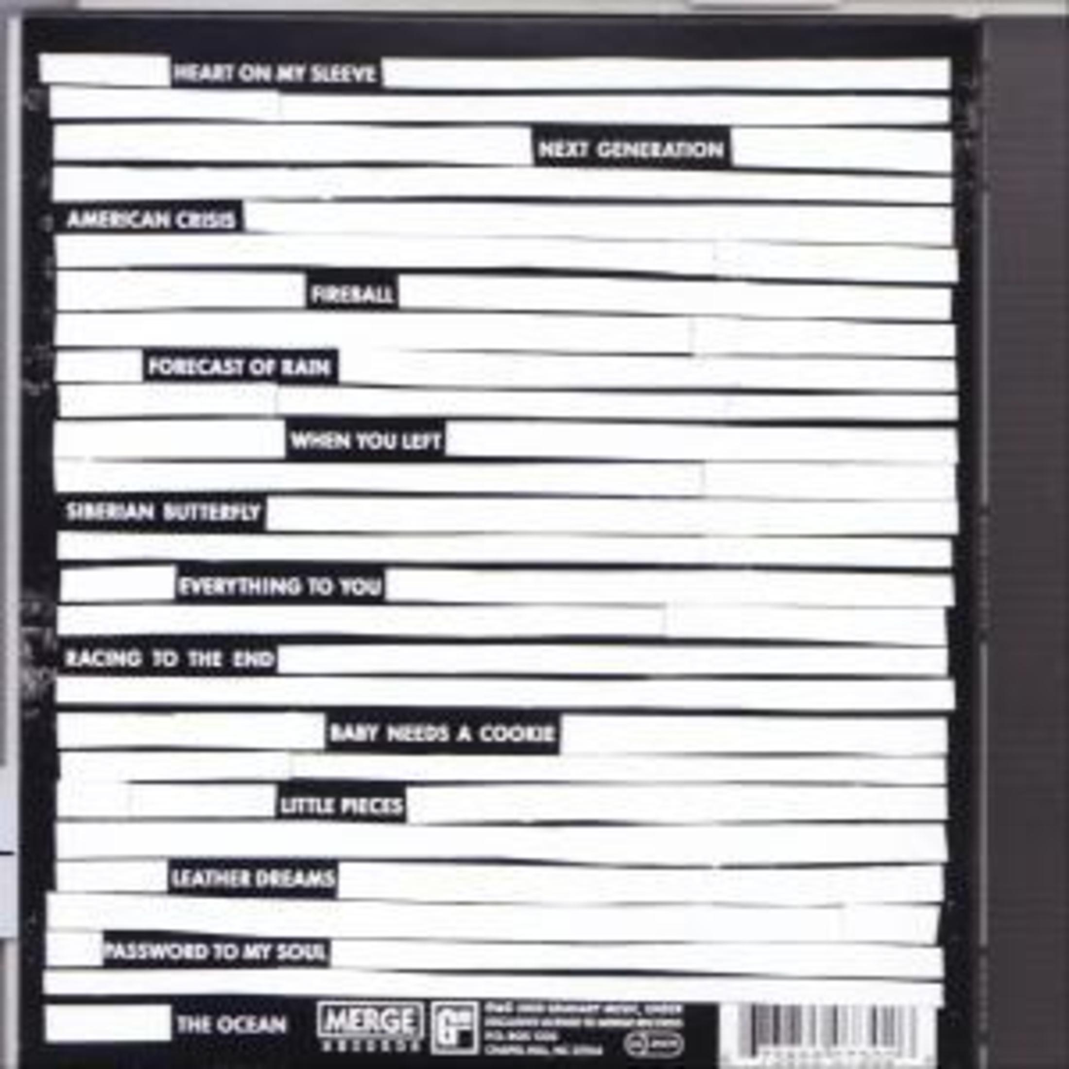 Elenco di titoli di canzoni su sfondo nero con linee bianche.