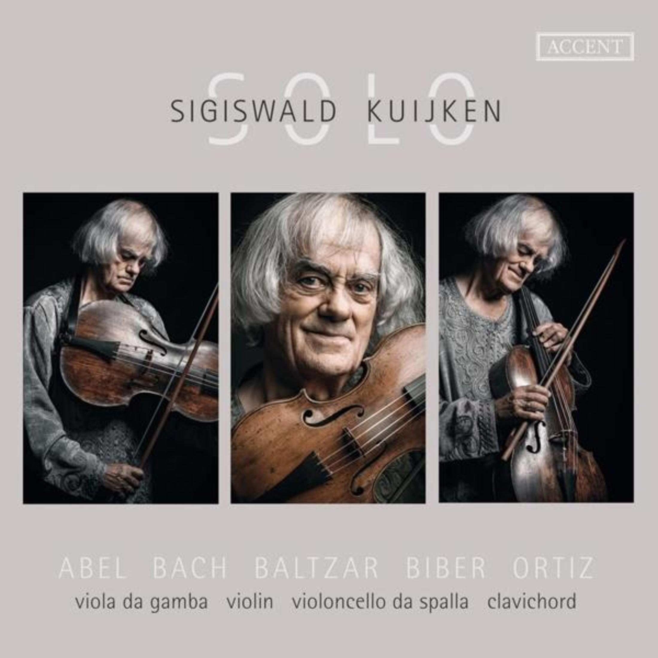 Sigiswald Kuijken suona il violoncello. L'album lo ritrae in tre con nomi compositori.