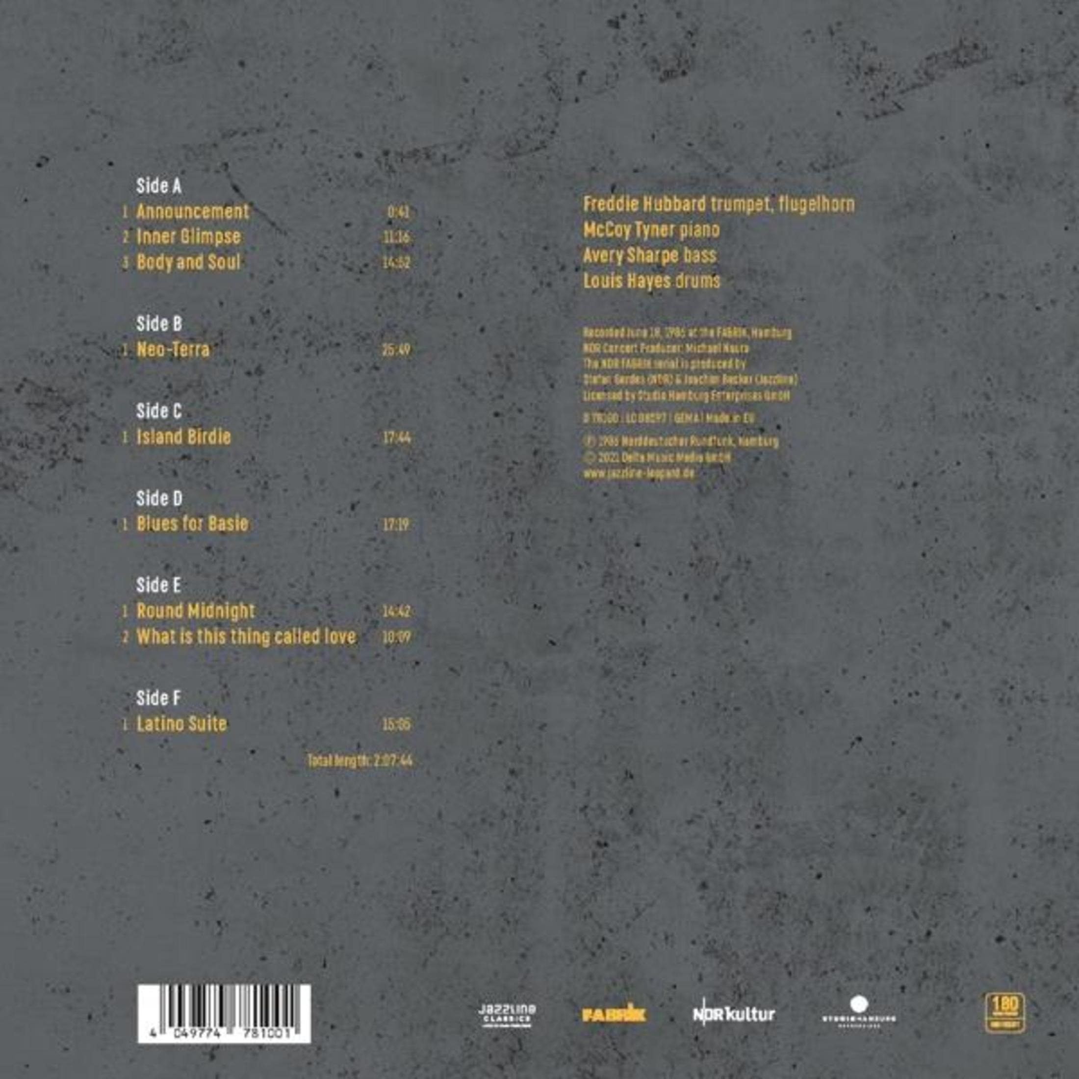Elenco tracce album con nomi artisti e durate su sfondo grigio.