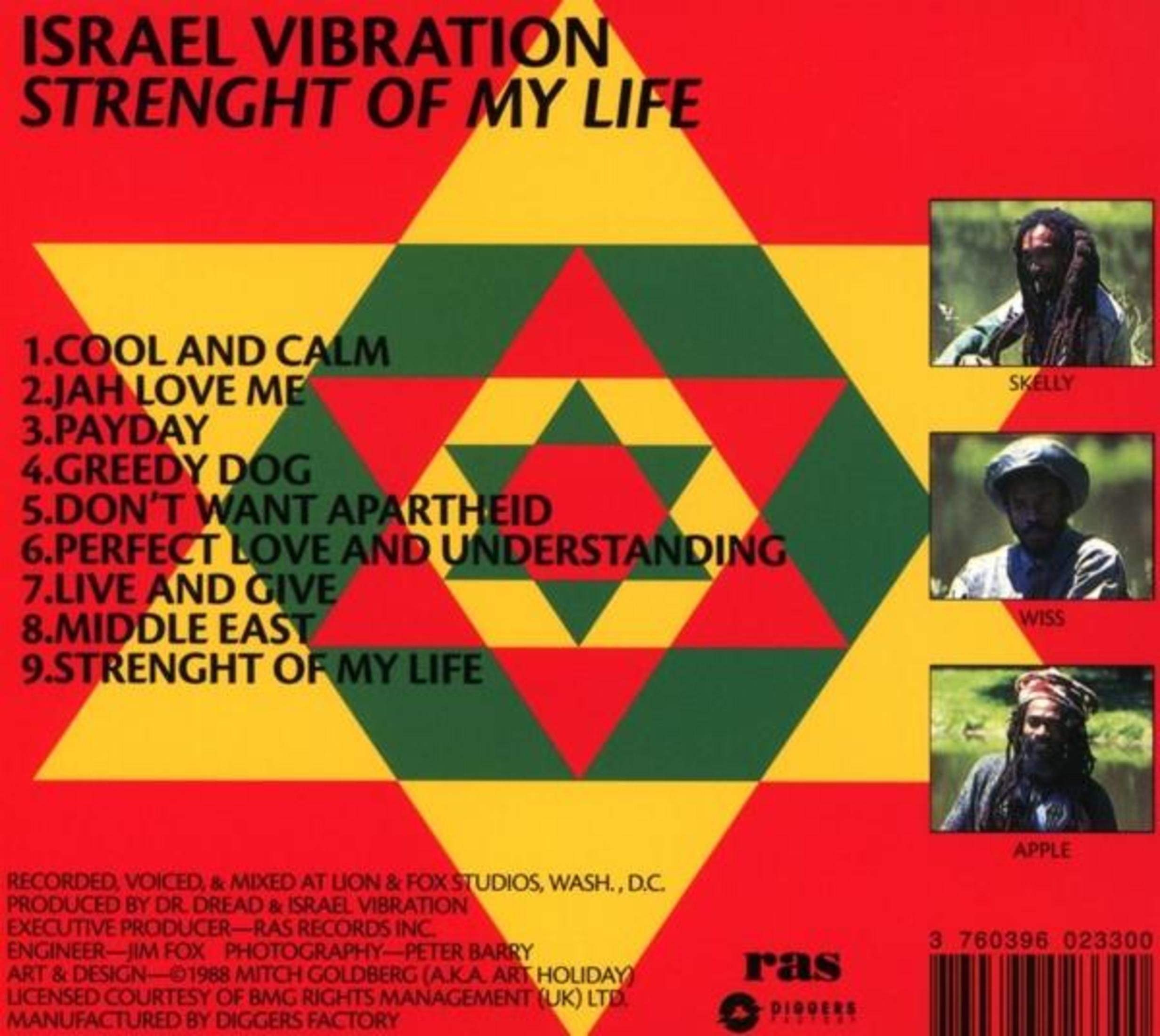 Copertina album: "Israel Vibration Strenght of My Life" con tracklist e foto.