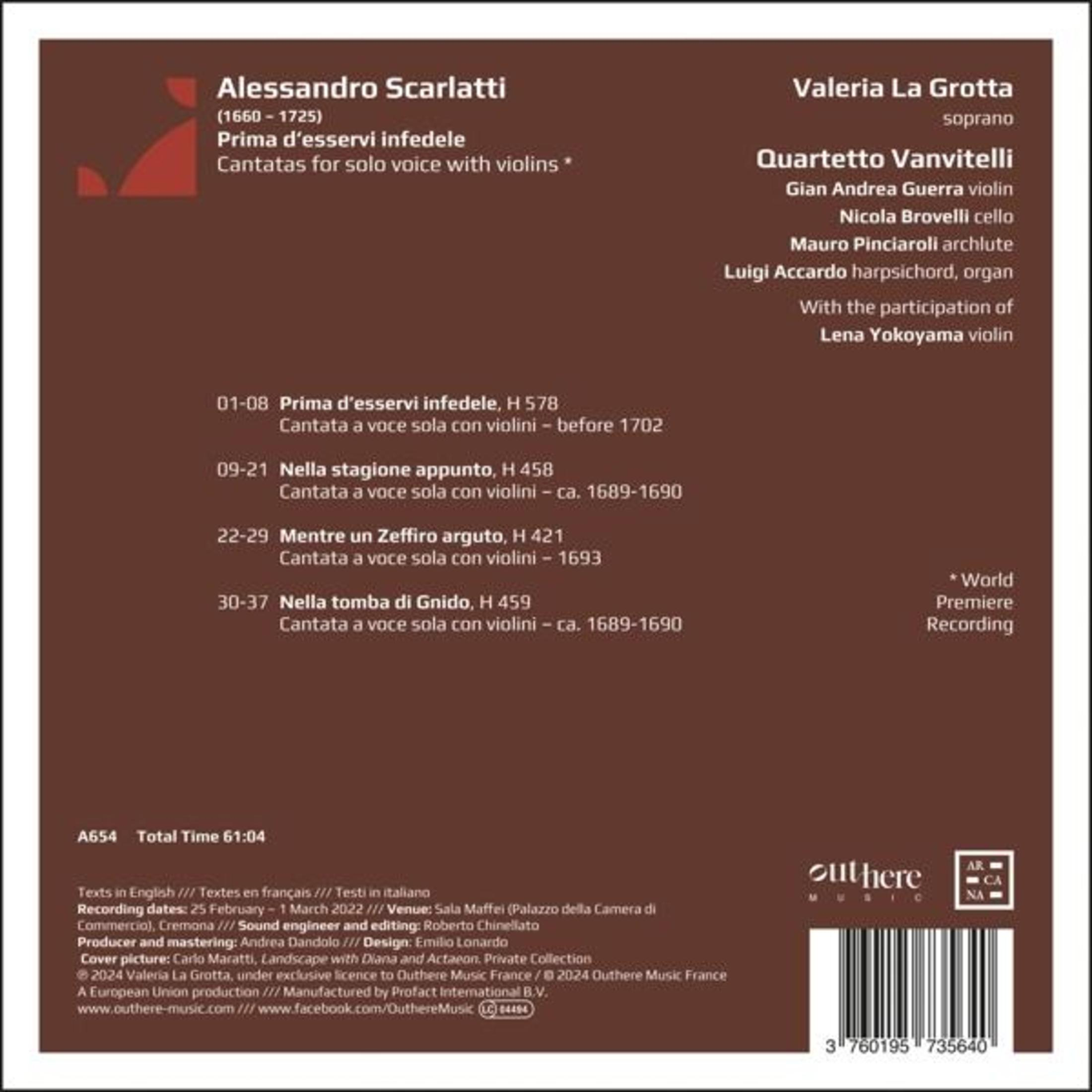 Copertina dell'album con elenco tracce, nomi artisti e codice a barre.