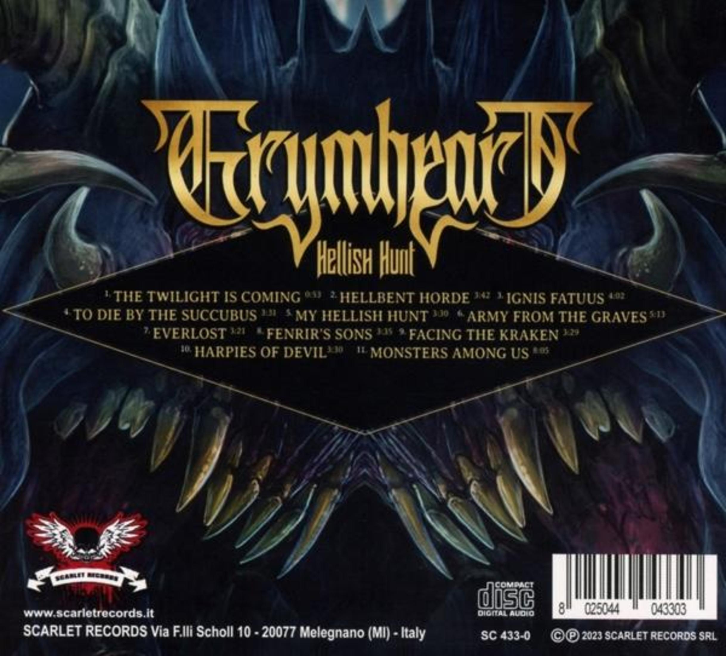 Copertina dell'album con logo della band e lista tracce.