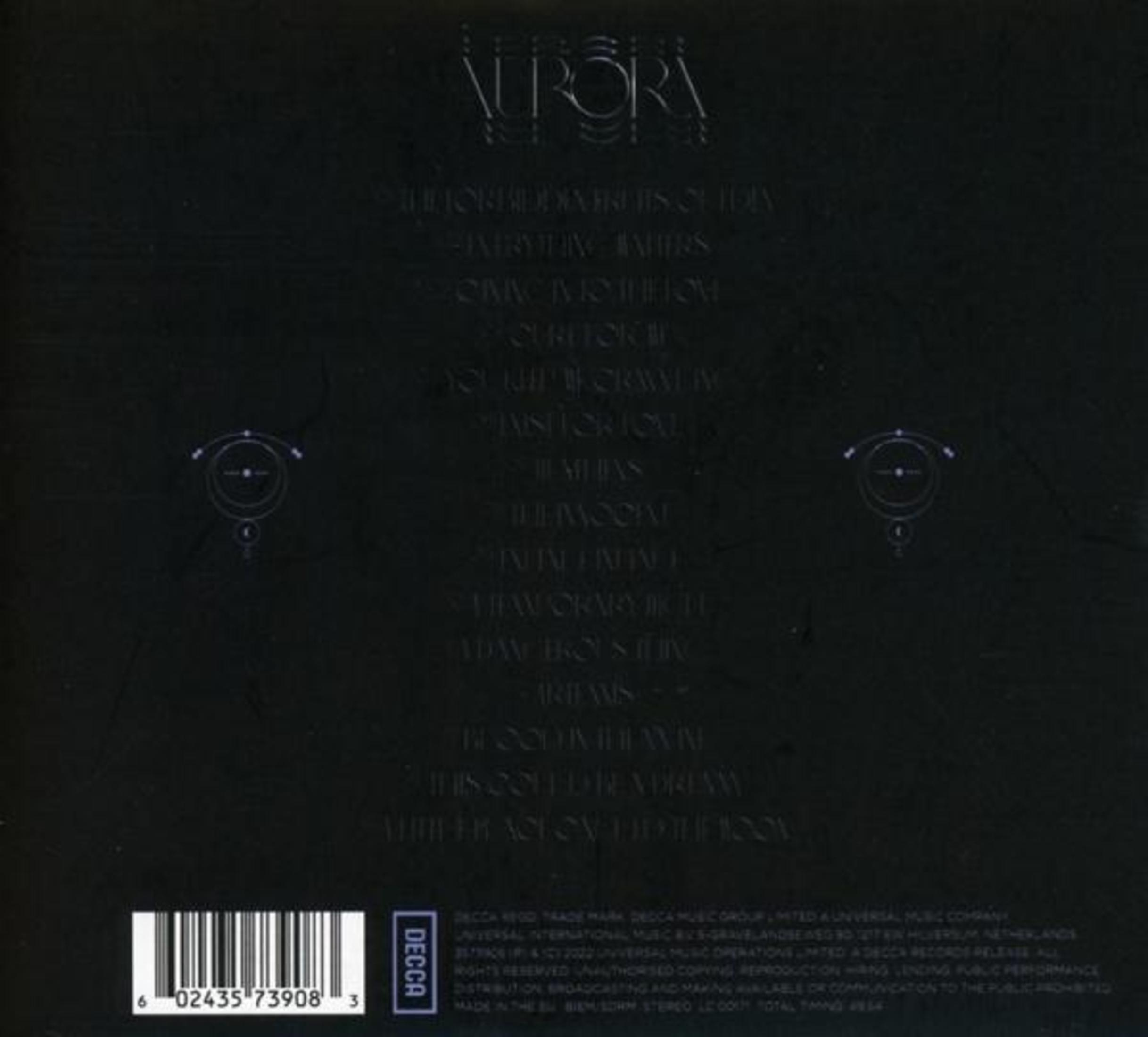 Copertina nera dell'album con testo lucido e codice a barre.