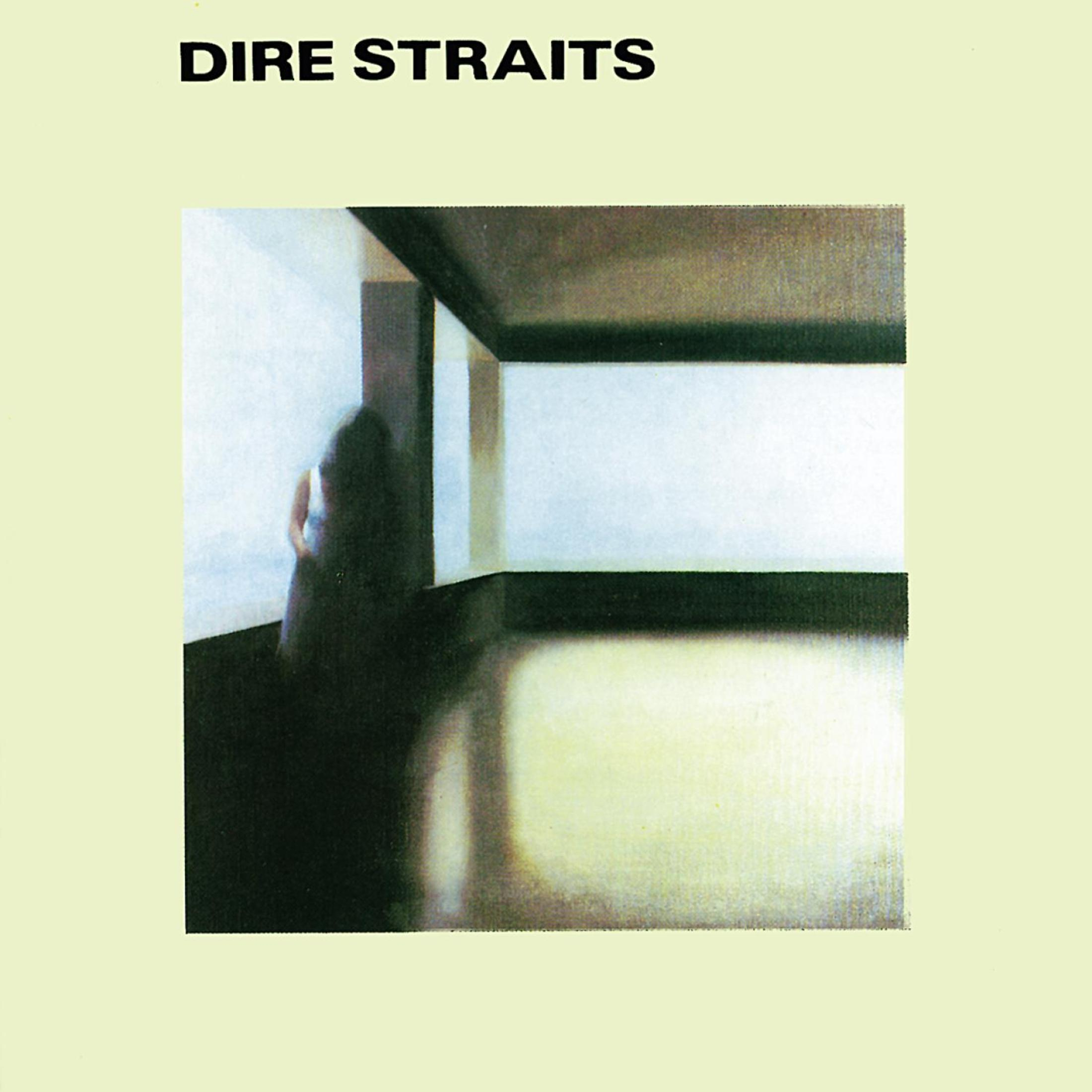 Testo Dire Straits sopra una stanza con una figura ombrosa in un vestito.