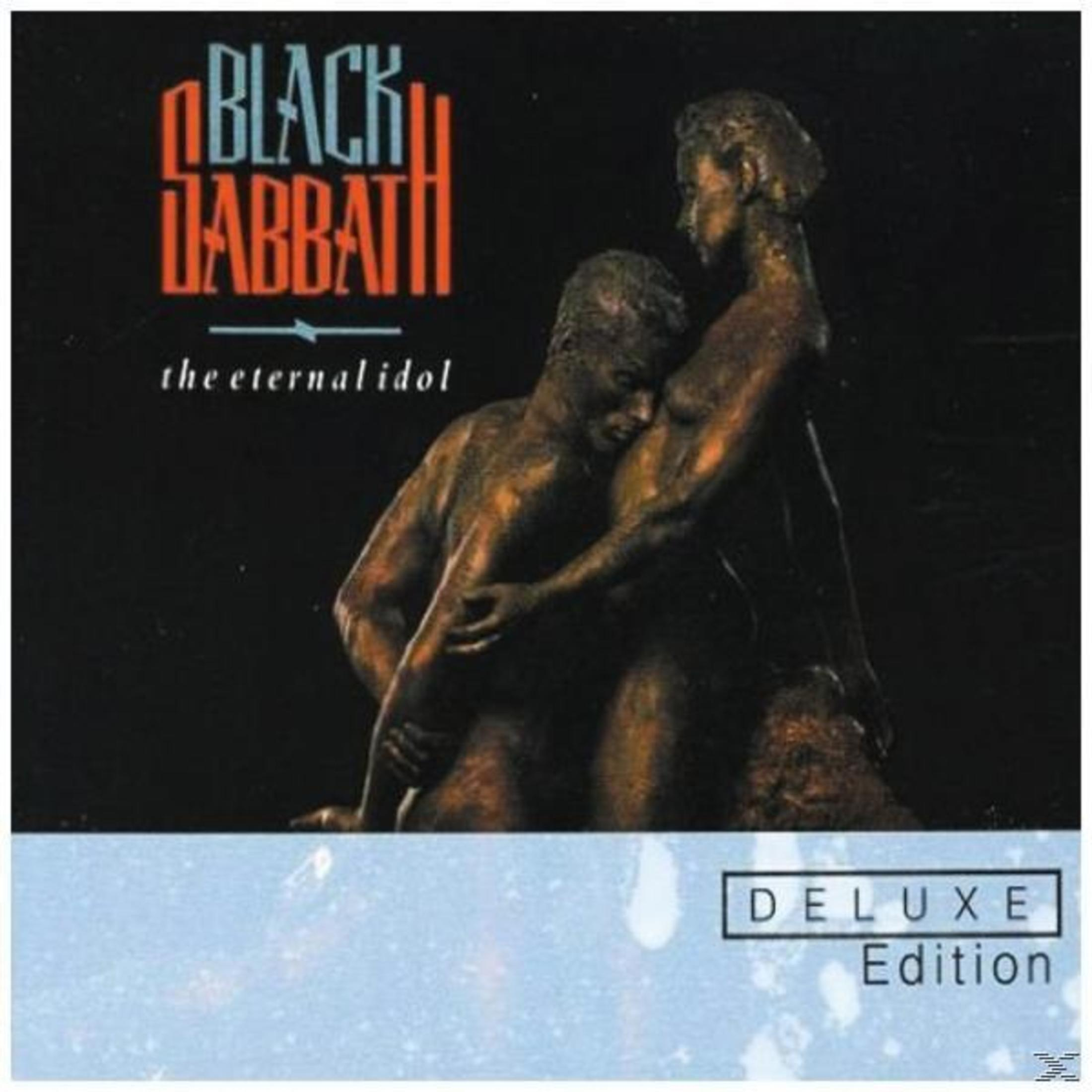 Copertina album con testo "Black Sabbath" e "the eternal idol".