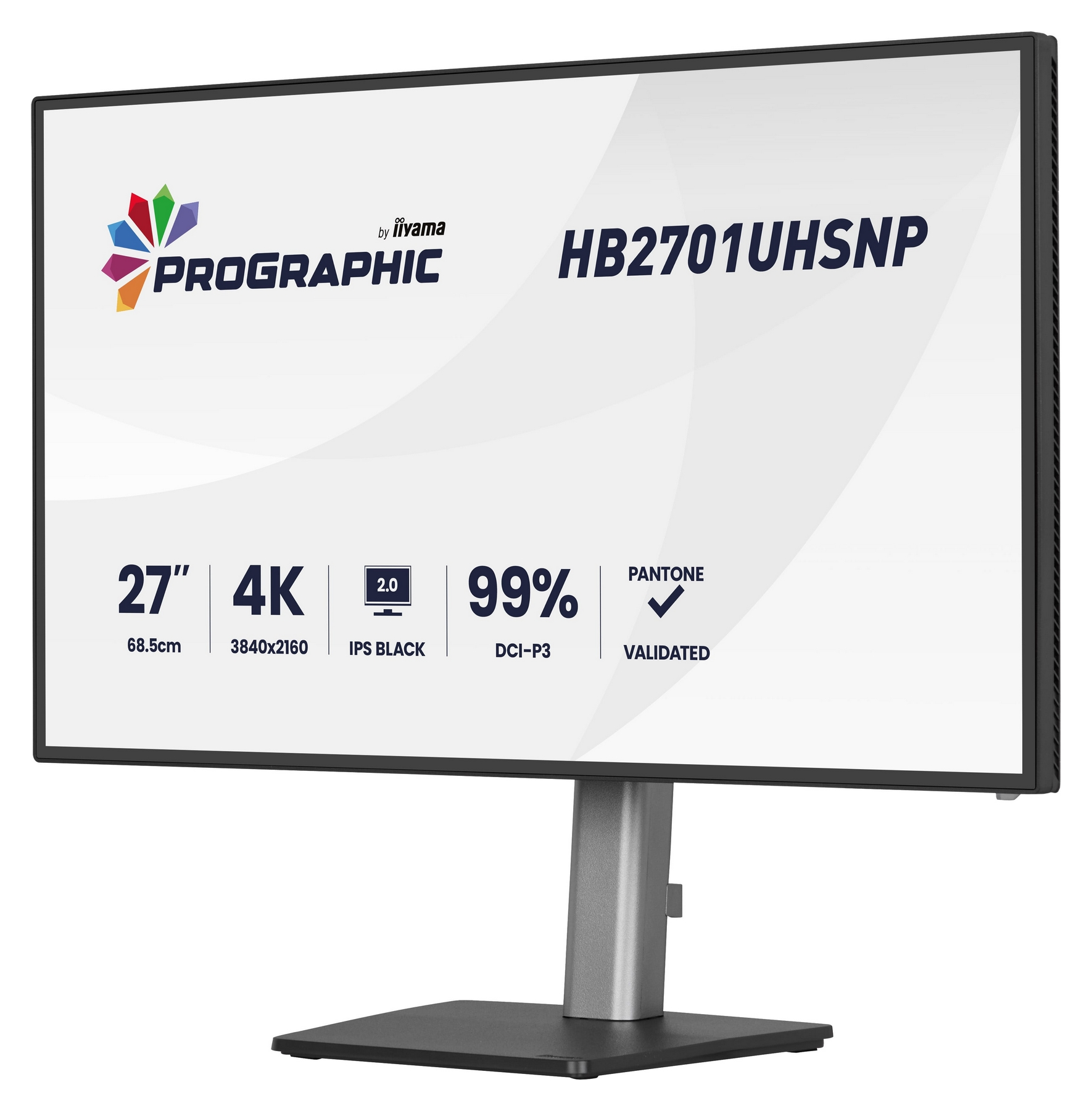 27-calowy monitor IPS 4K z 99% pokryciem DCI-P3, walidowany przez Pantone.