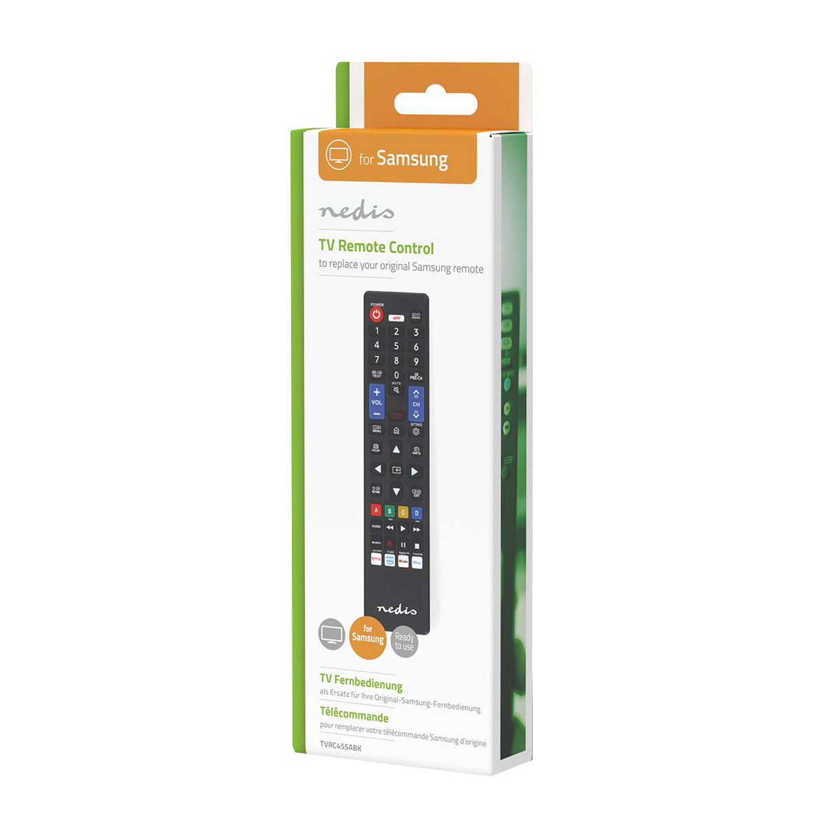 Opakowanie pilota Nedis do telewizorów Samsung.