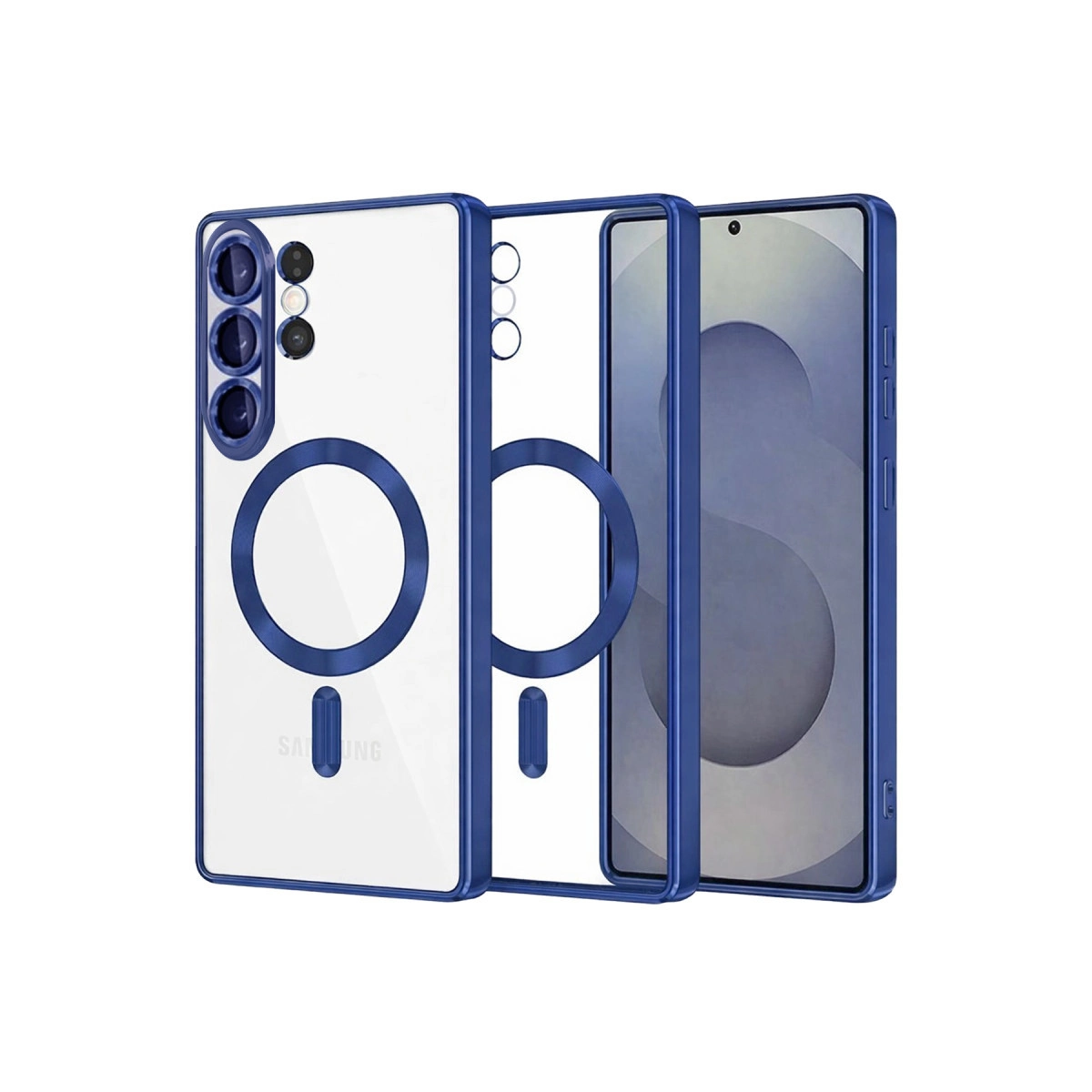 NEWFACE Samsung Galaxy S26 Ultra Uyumlu Kross Magneticsafe Telefon Kılıfı Lacivert