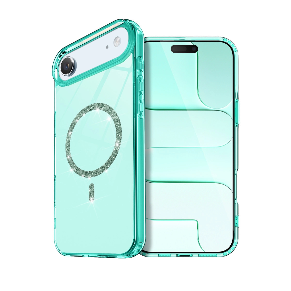 NEWFACE iPhone 17 Air Uyumlu Live Diamond Magsafe Telefon Kılıfı Yeşil