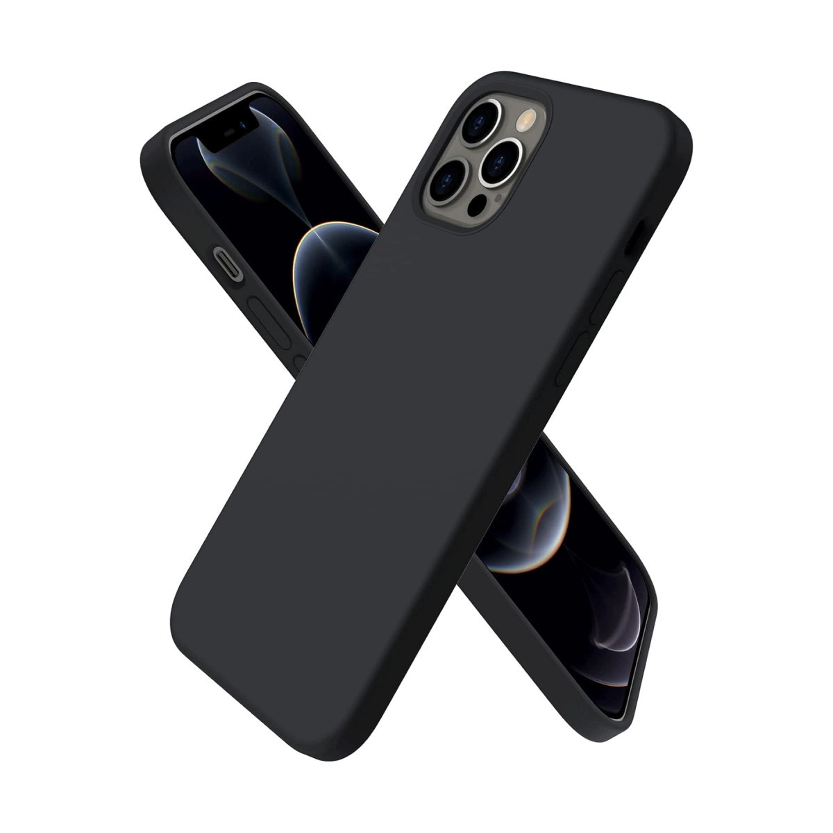 NEWFACE iPhone 12 Pro Uyumlu First Silikon Telefon Kılıfı Siyah