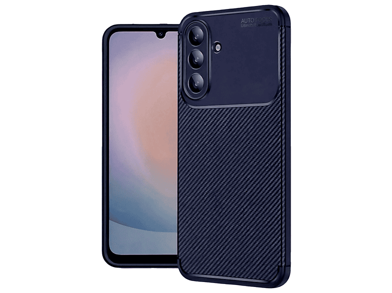 NEWFACE Samsung Galaxy A37 5G Uyumlu Auto Focus Karbon Kapak Telefon Kılıfı Lacivert
