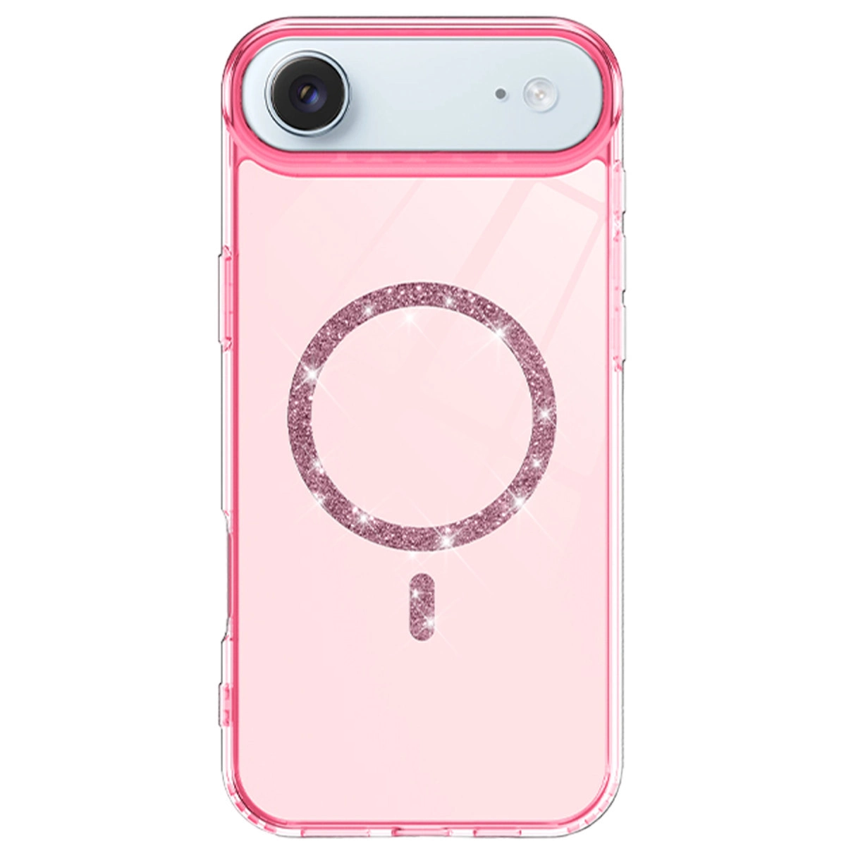 NEWFACE iPhone 17 Air Uyumlu Live Diamond Magsafe Telefon Kılıfı Pembe