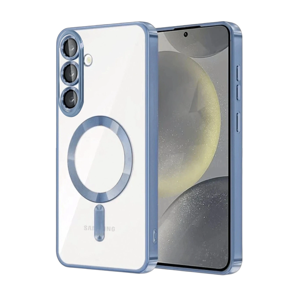 NEWFACE Samsung Galaxy S26 Uyumlu Kross Magneticsafe Telefon Kılıfı Mavi
