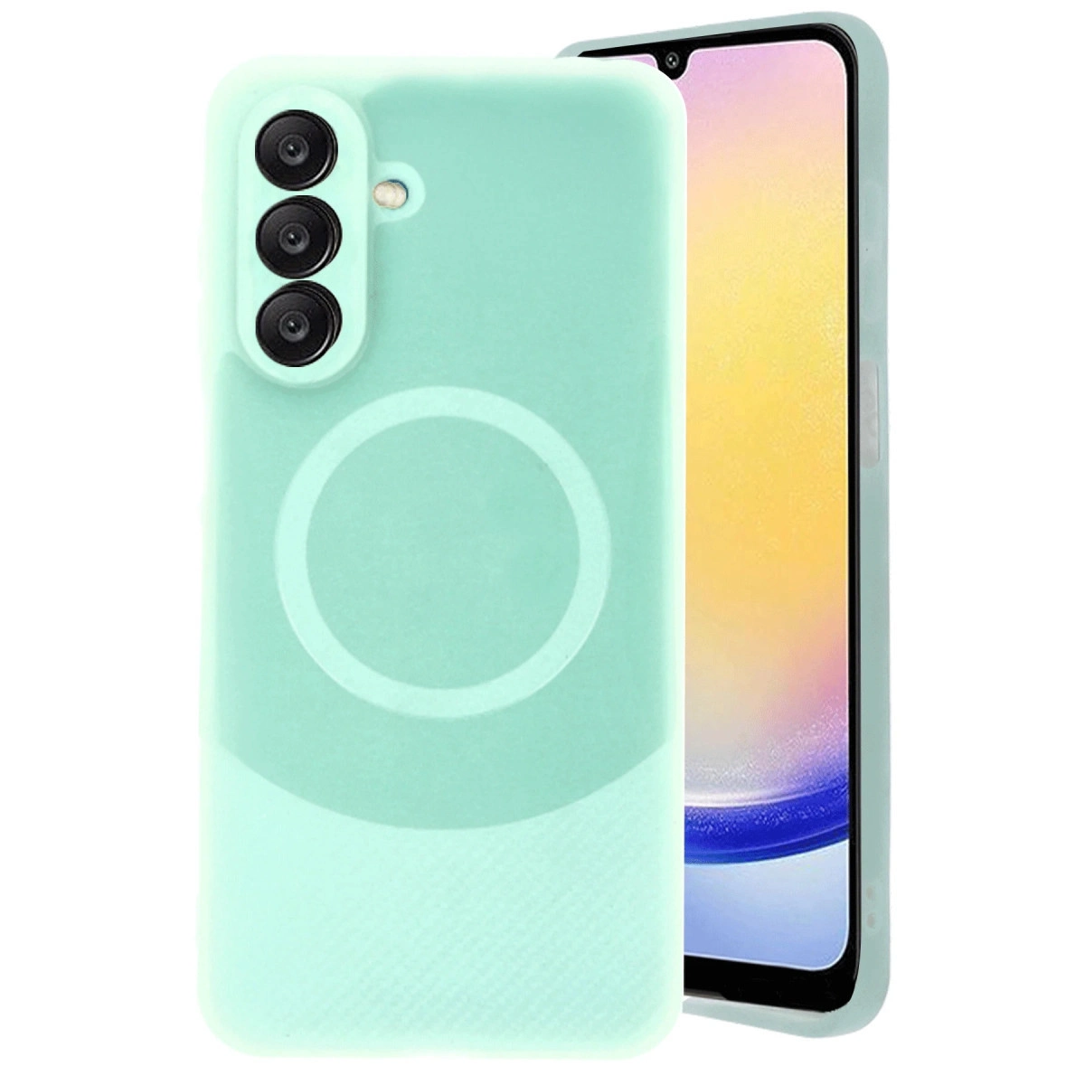 NEWFACE Samsung A56 Uyumlu Maya Karbon Kapak Telefon Kılıfı Su Yeşili