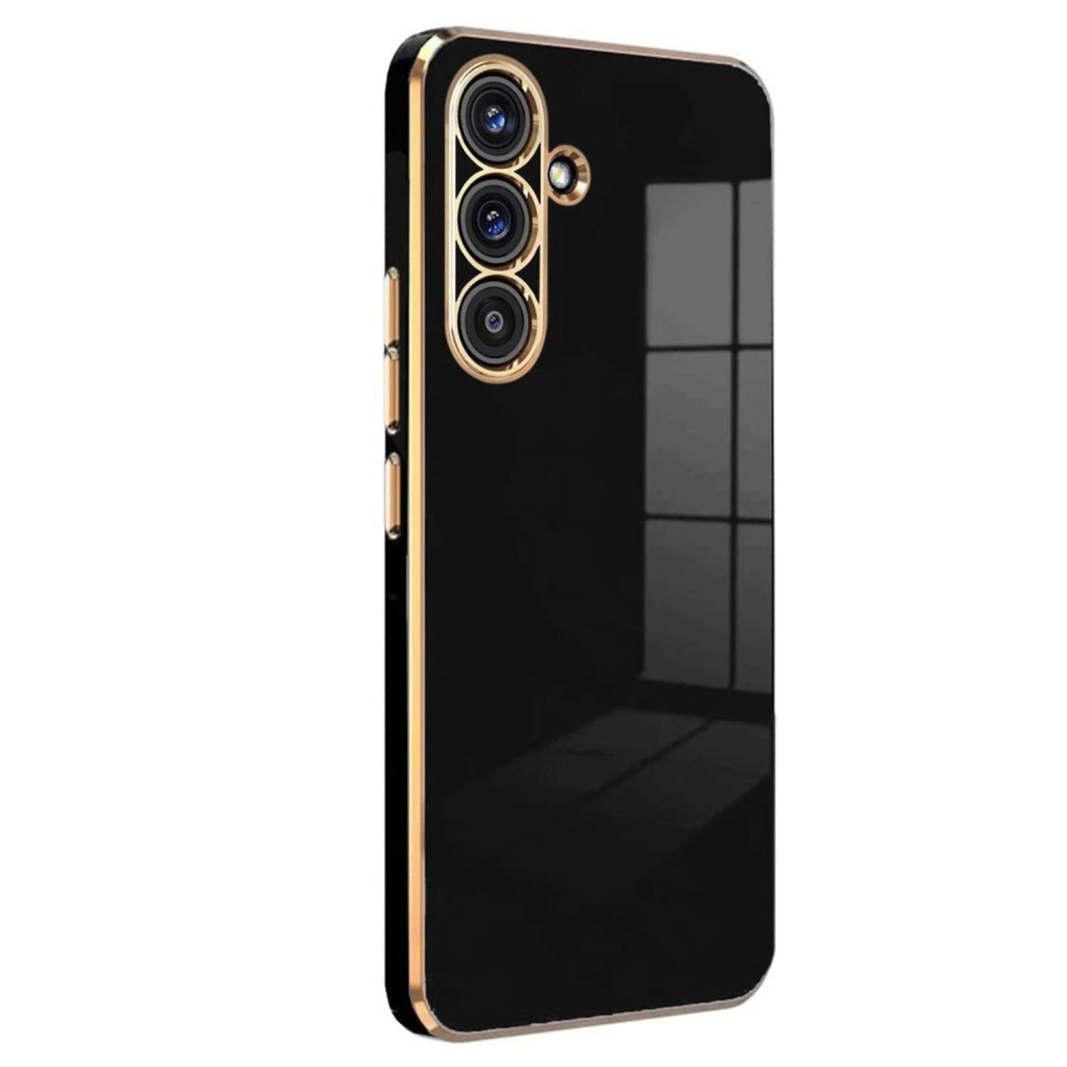 NEWFACE Samsung Galaxy A24 4G Uyumlu Volet Silikon Telefon Kılıfı Siyah