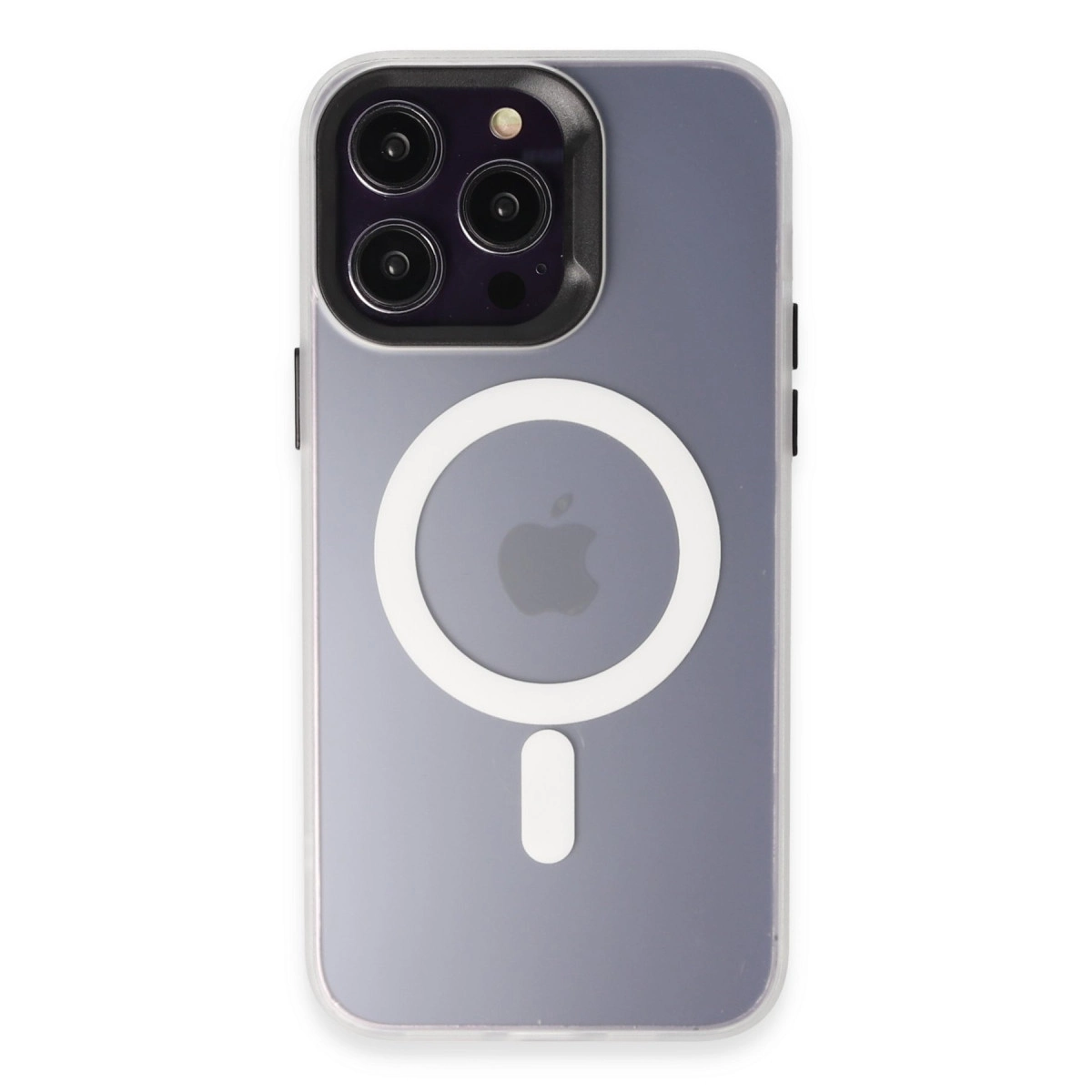 NEWFACE iPhone 15 Pro Max Uyumlu Mateks Magsafe Telefon Kılıfı Beyaz