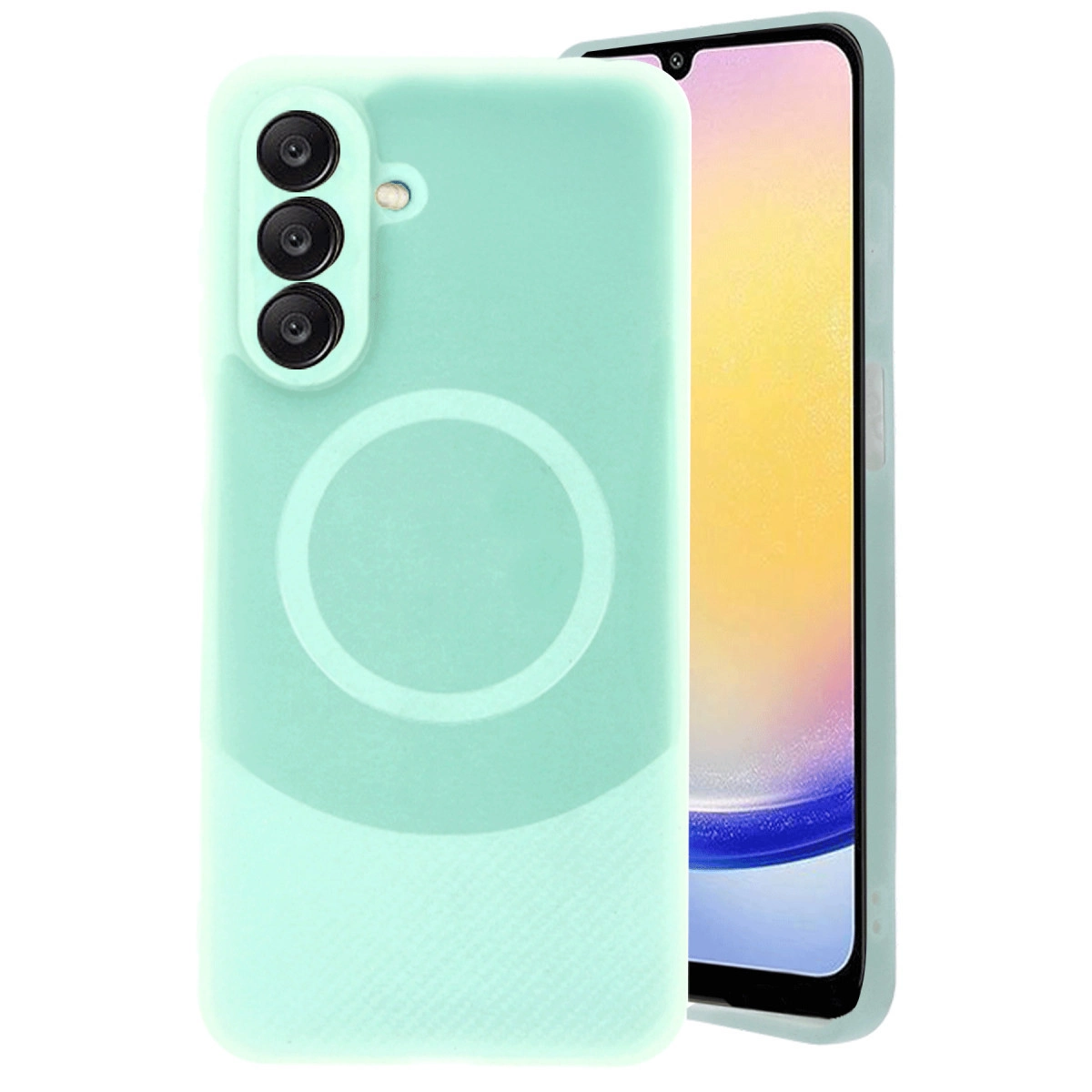 NEWFACE Samsung A26 Uyumlu Maya Karbon Kapak Telefon Kılıfı Su Yeşili