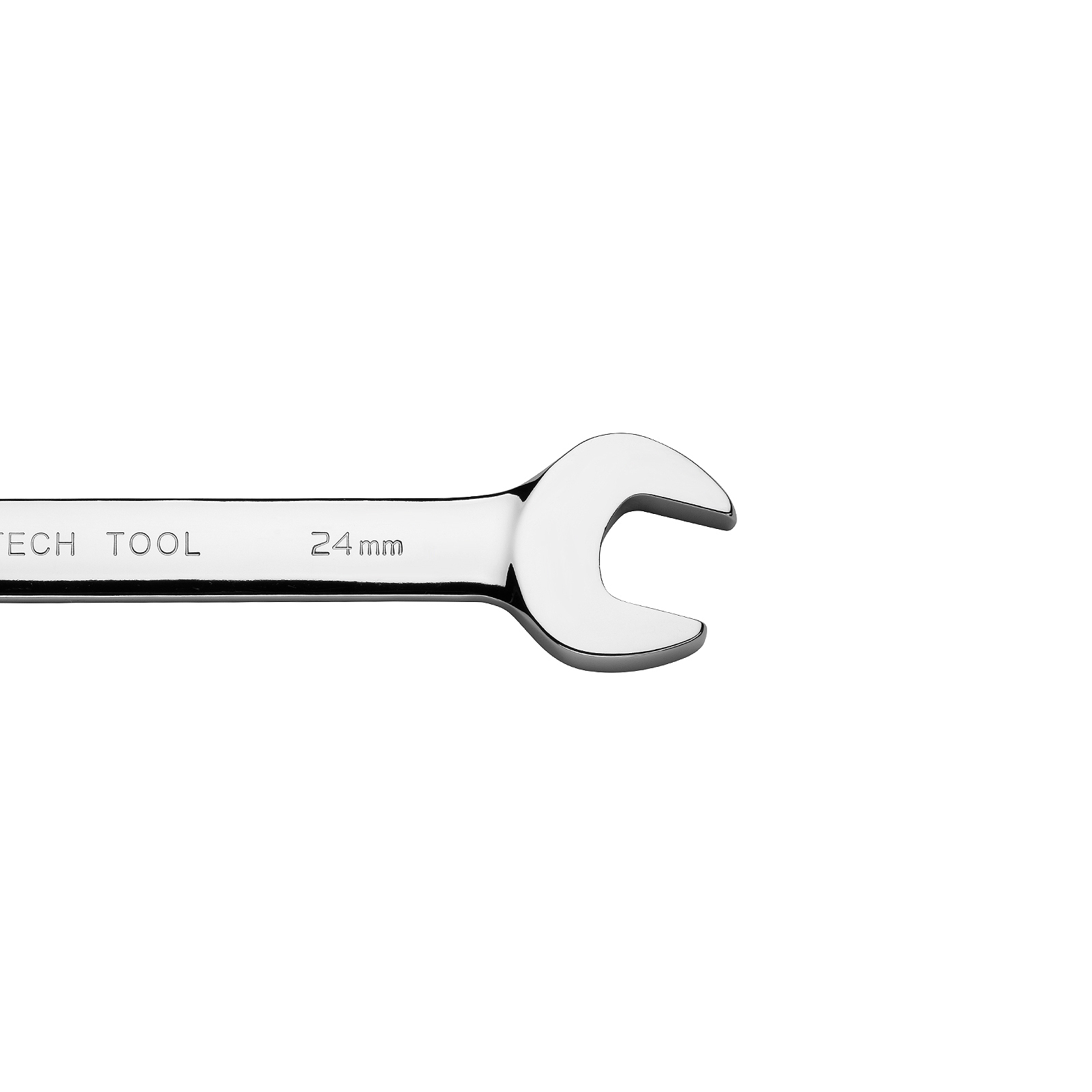 Una chiave inglese argentata con la scritta "TECH TOOL 24 mm".