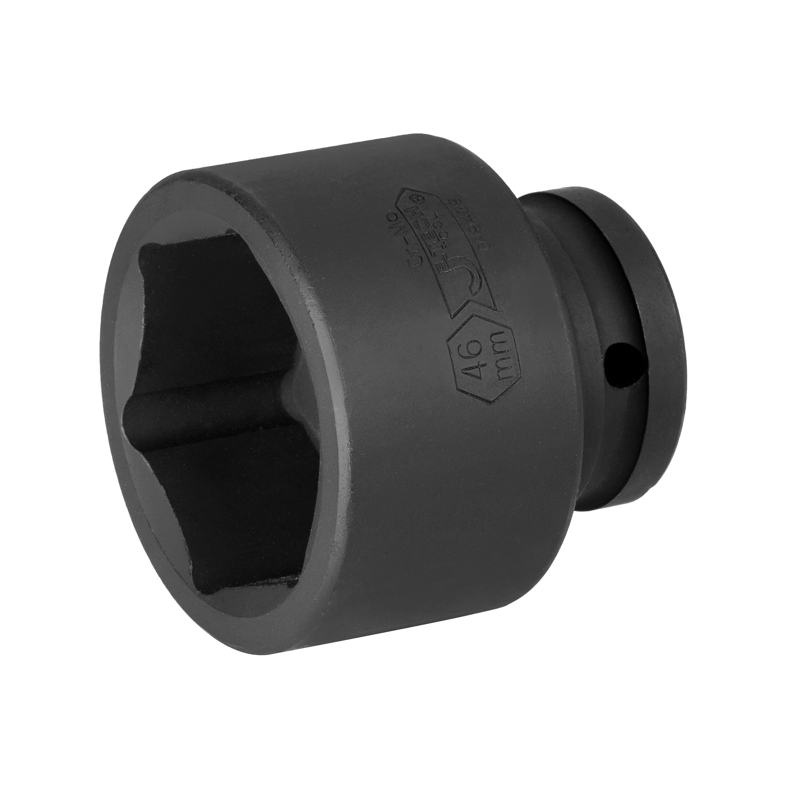 Bussola nera esagonale con marcatura da 46 mm.
