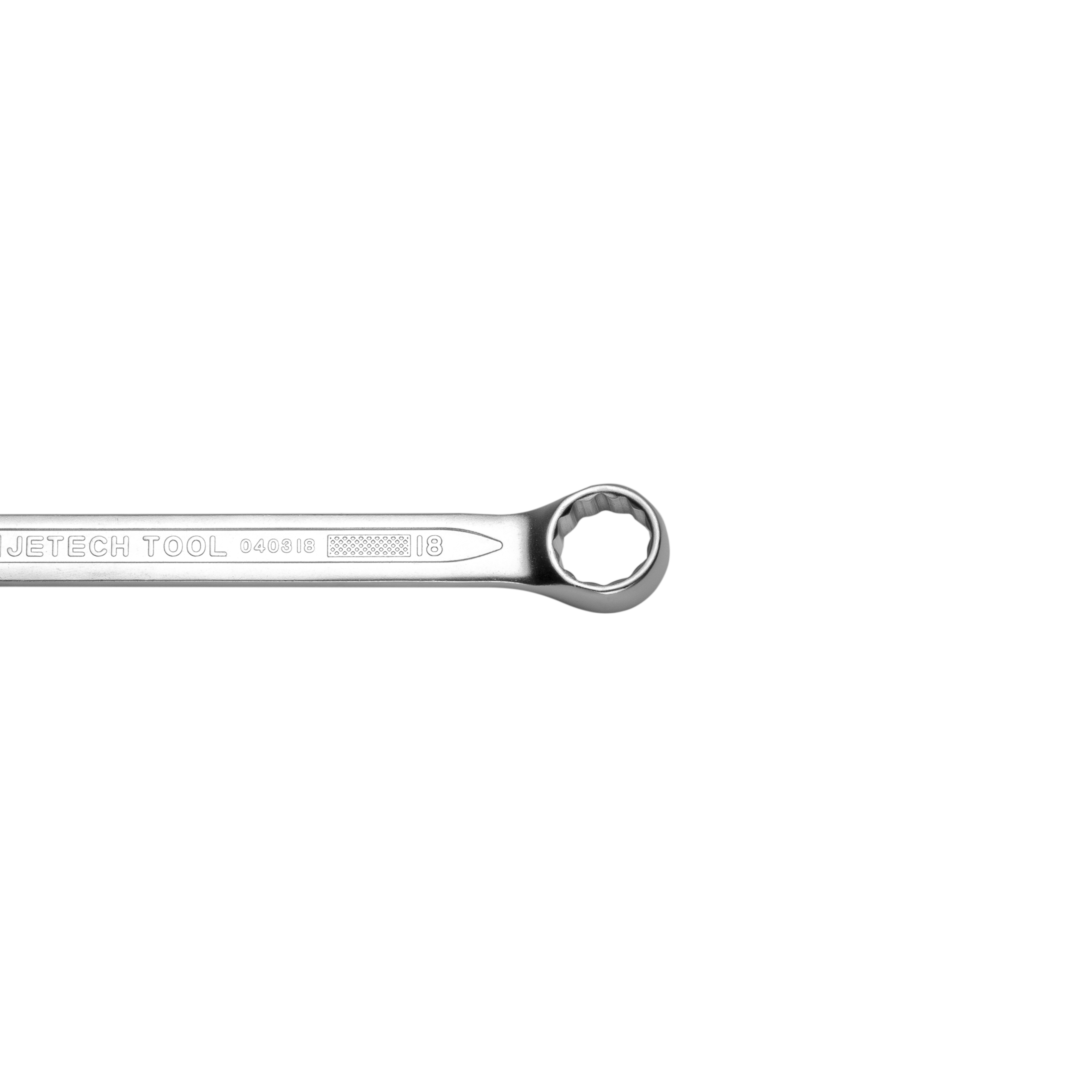 Chiave inglese argentata con JET-TECH TOOL 040318 e numero 18.