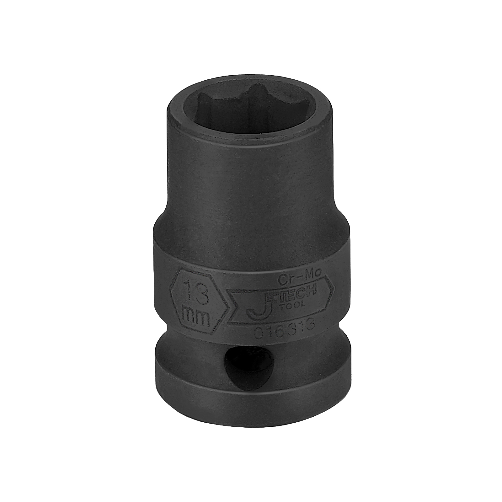 Bussola nera da 13mm a sei punte con marcature.