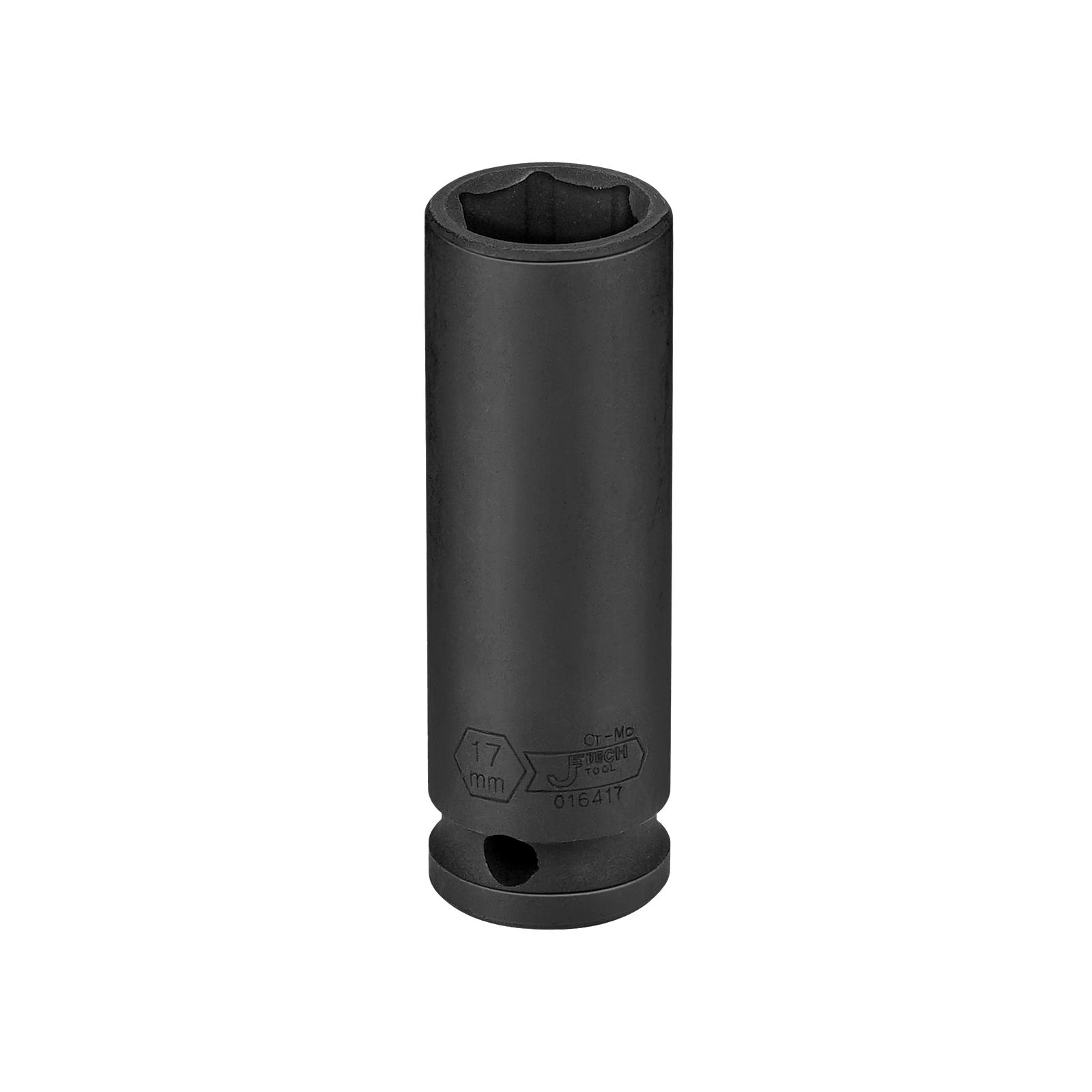 Bussola nera da 17 mm con foro alla base.