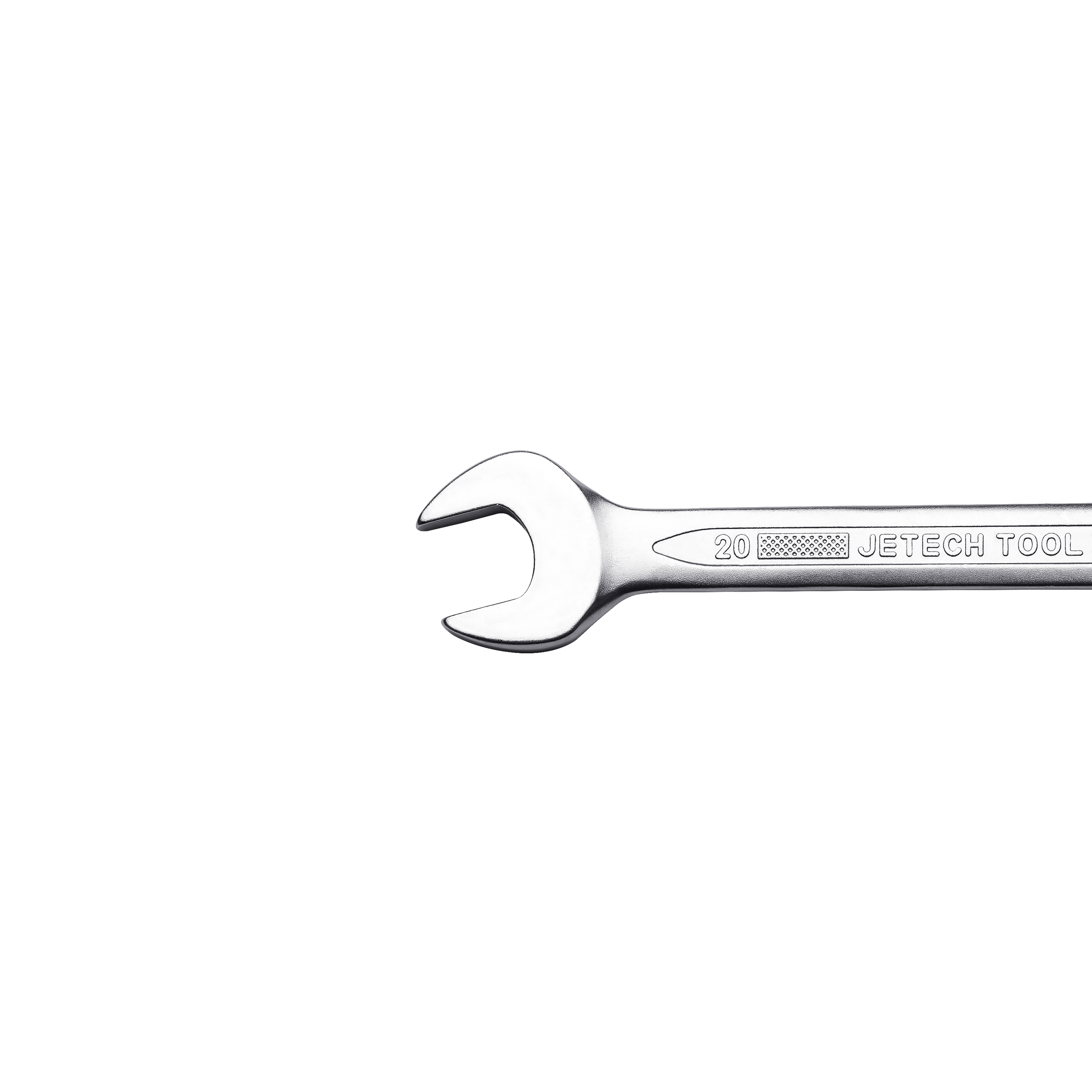 Una chiave inglese argentata con la scritta '20 JETZCH TOOL' su sfondo bianco.