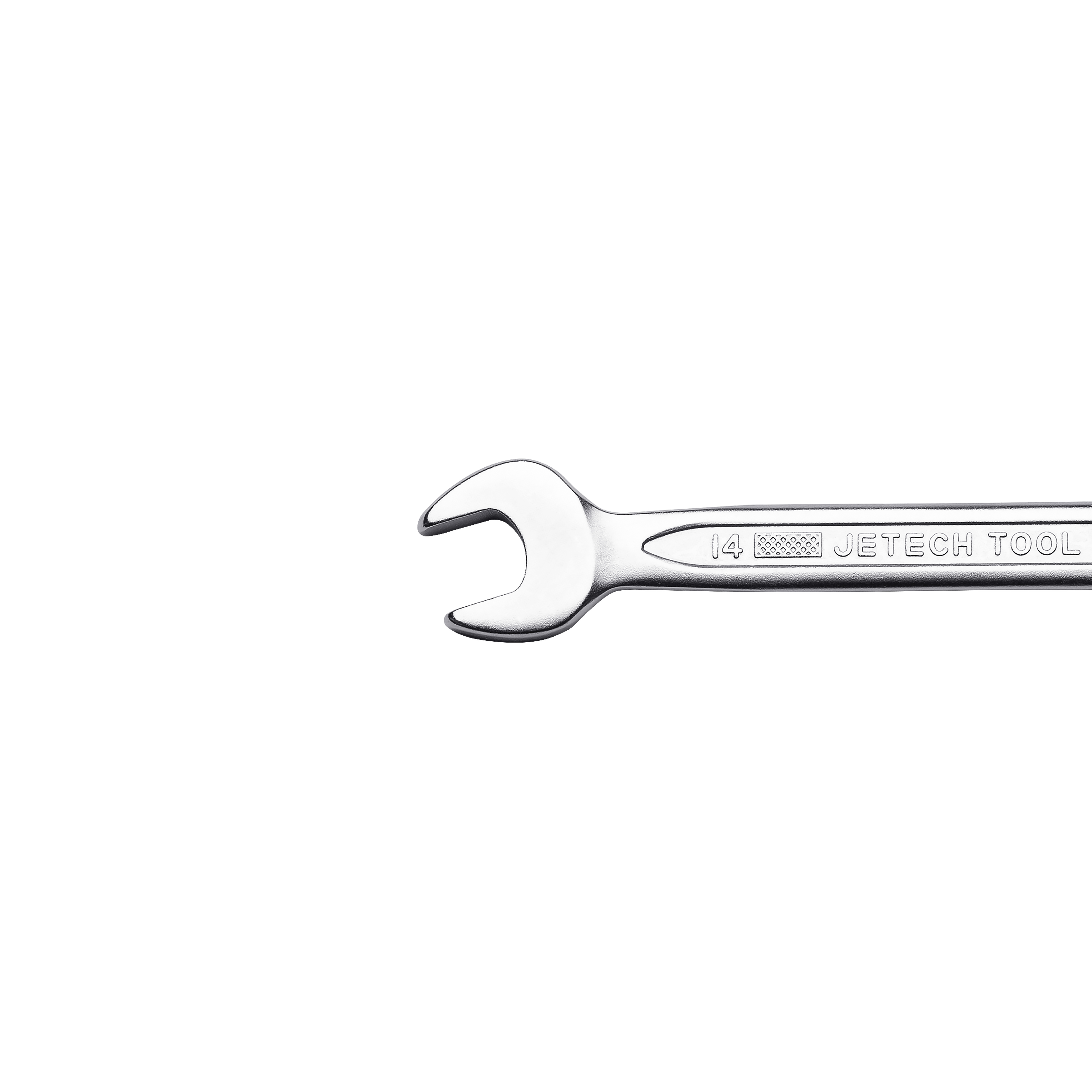 Una chiave inglese argentata con il numero 14 e il testo JETech TOOL.