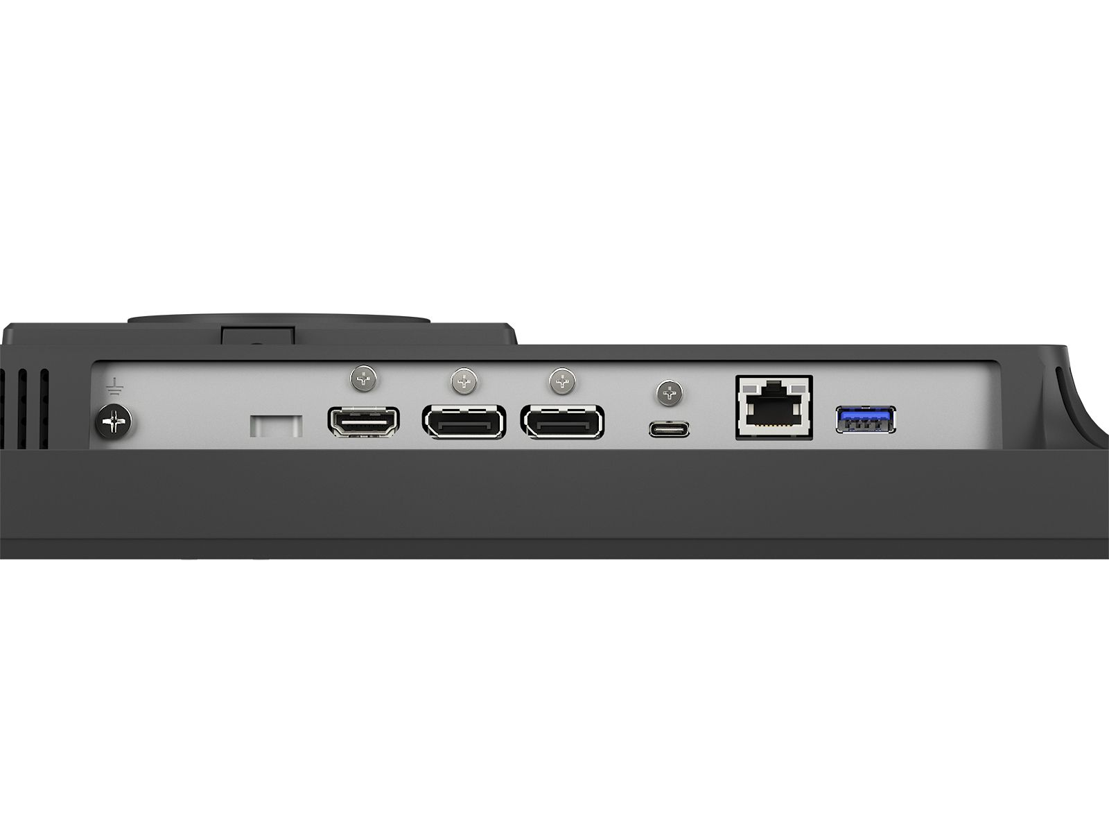 Panel tylny z portami HDMI, USB-C, Ethernet i USB-A.