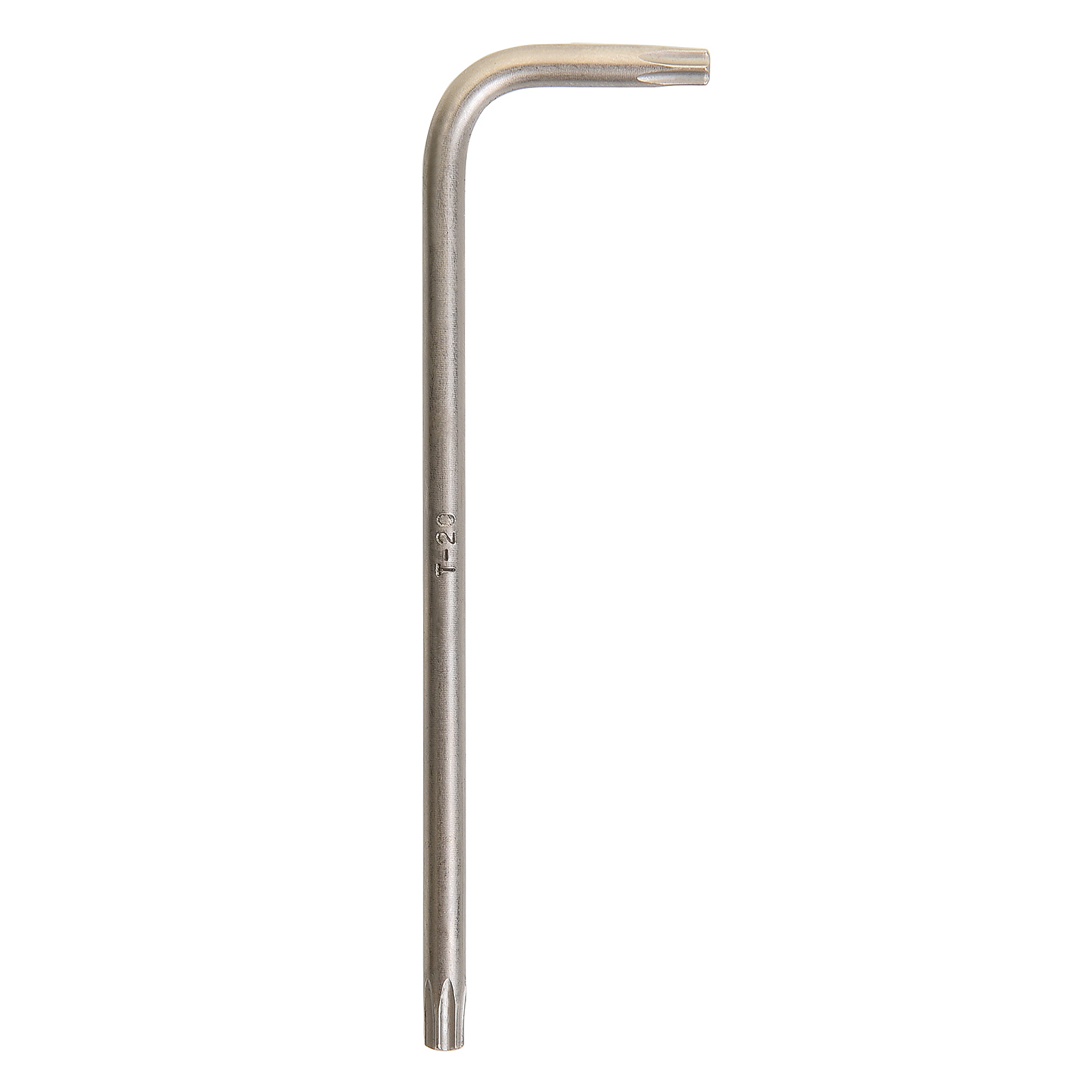 Una chiave Torx argentata con la scritta T-20.