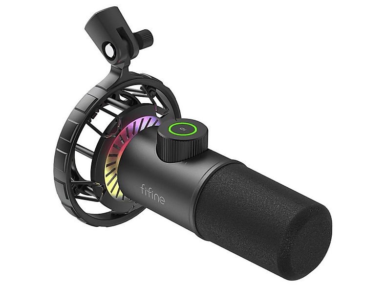 FIFINE K658 USB RGB Kablolu Yayıncı Bilgisayar Mikrofonu Siyah