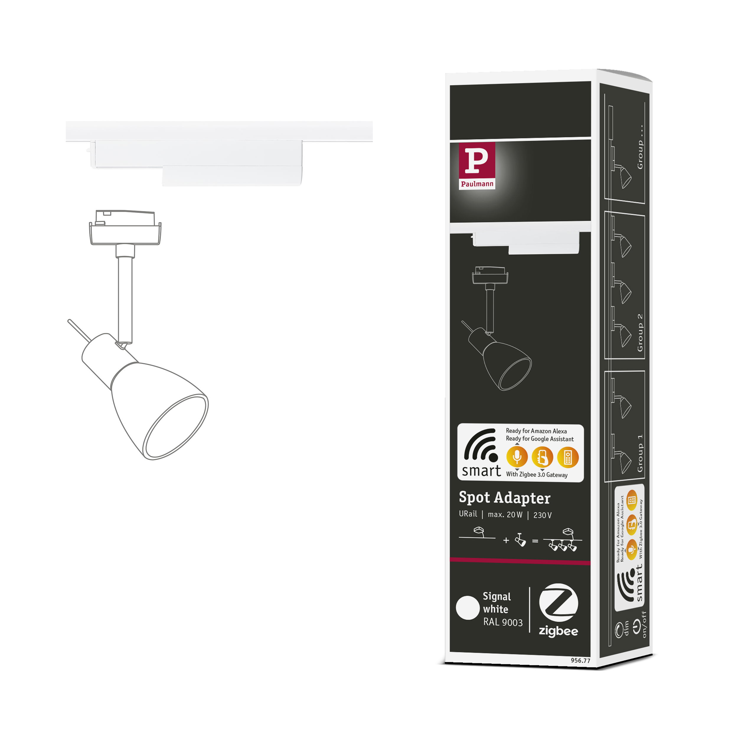 Opakowanie adaptera punktowego Paulmann z bramką Zigbee 3.0.