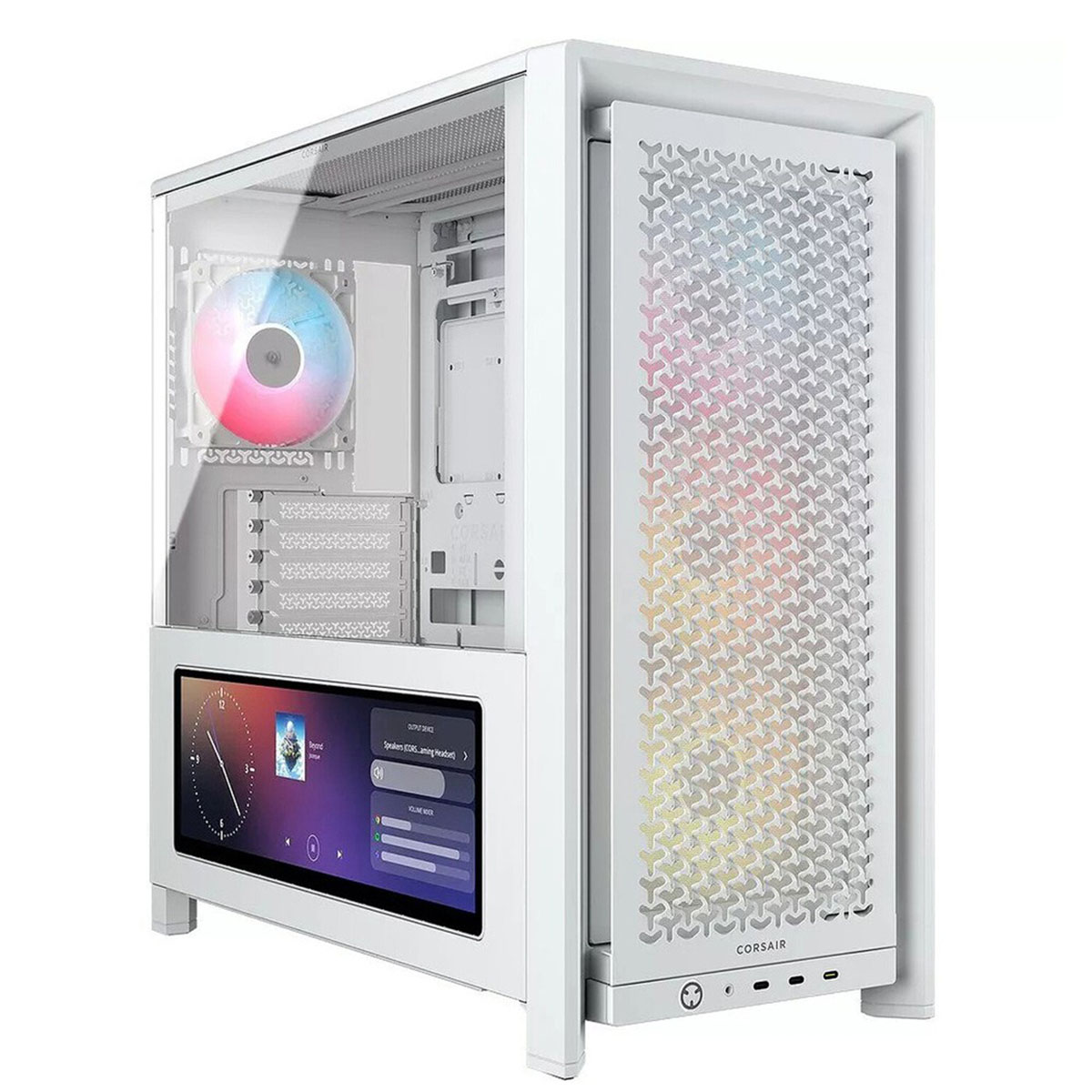 Corsair FRAME 4000D LCD RS Beyaz RGB Fanlı