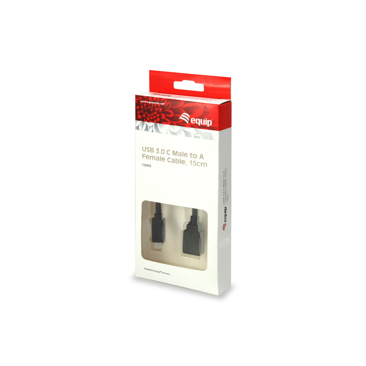 Verpackung eines USB 3.0 C-zu-A-Kabeladapters mit zwei Steckverbindern.
