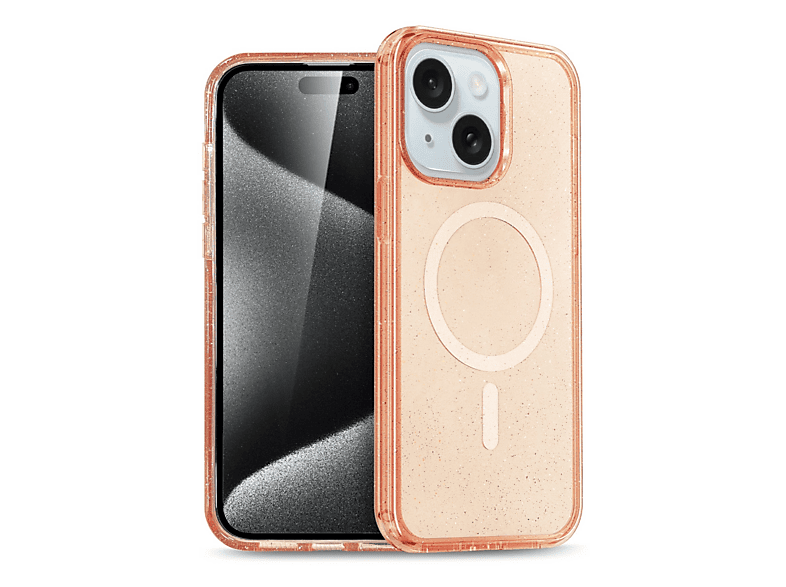 NEWFACE iPhone 15 Plus Uyumlu Magsafe Telefon Kılıfı Turuncu