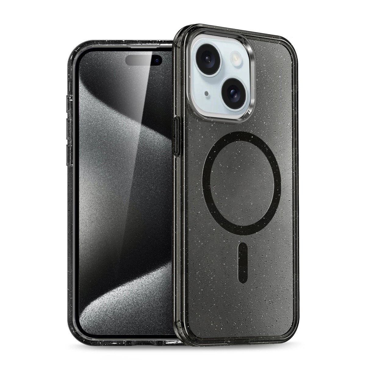 NEWFACE iPhone 15 Plus Uyumlu Magsafe Telefon Kılıfı Siyah