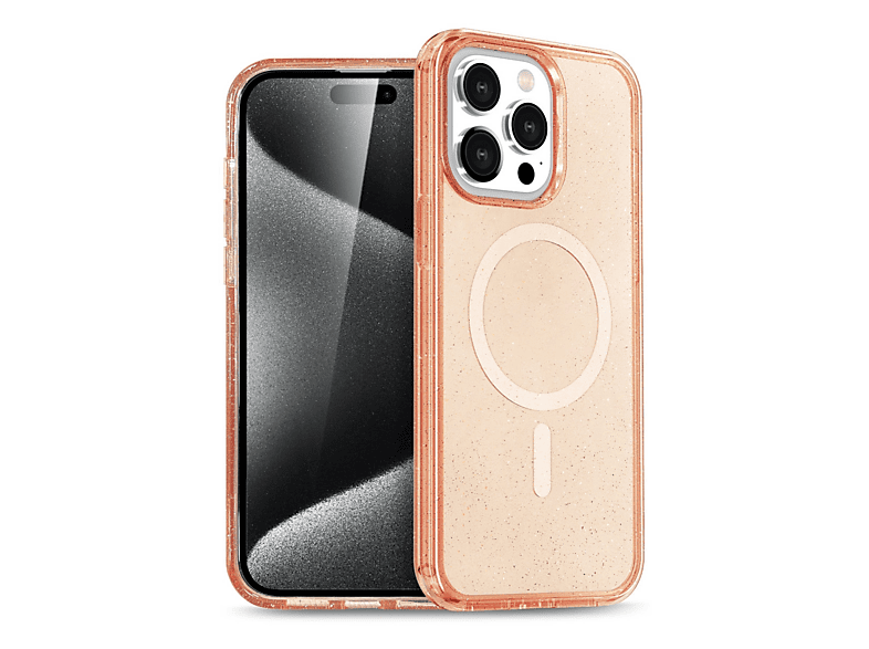 NEWFACE iPhone 15 Pro Max Uyumlu Magsafe Telefon Kılıfı Turuncu