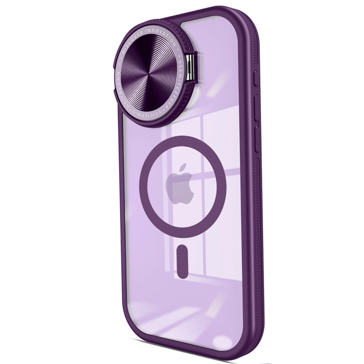 NEWFACE iPhone 11 Uyumlu Teleskop Lens Magsafe Silikon Telefon Kılıfı Derin Mor