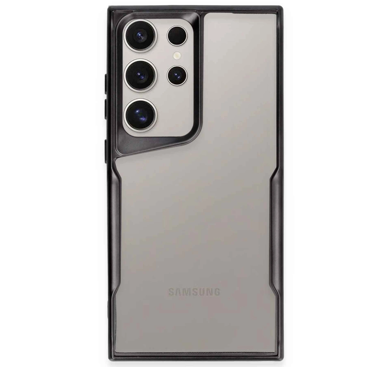 NEWFACE Samsung Galaxy S23 Ultra Uyumlu Boyi Silikon Telefon Kılıfı Siyah