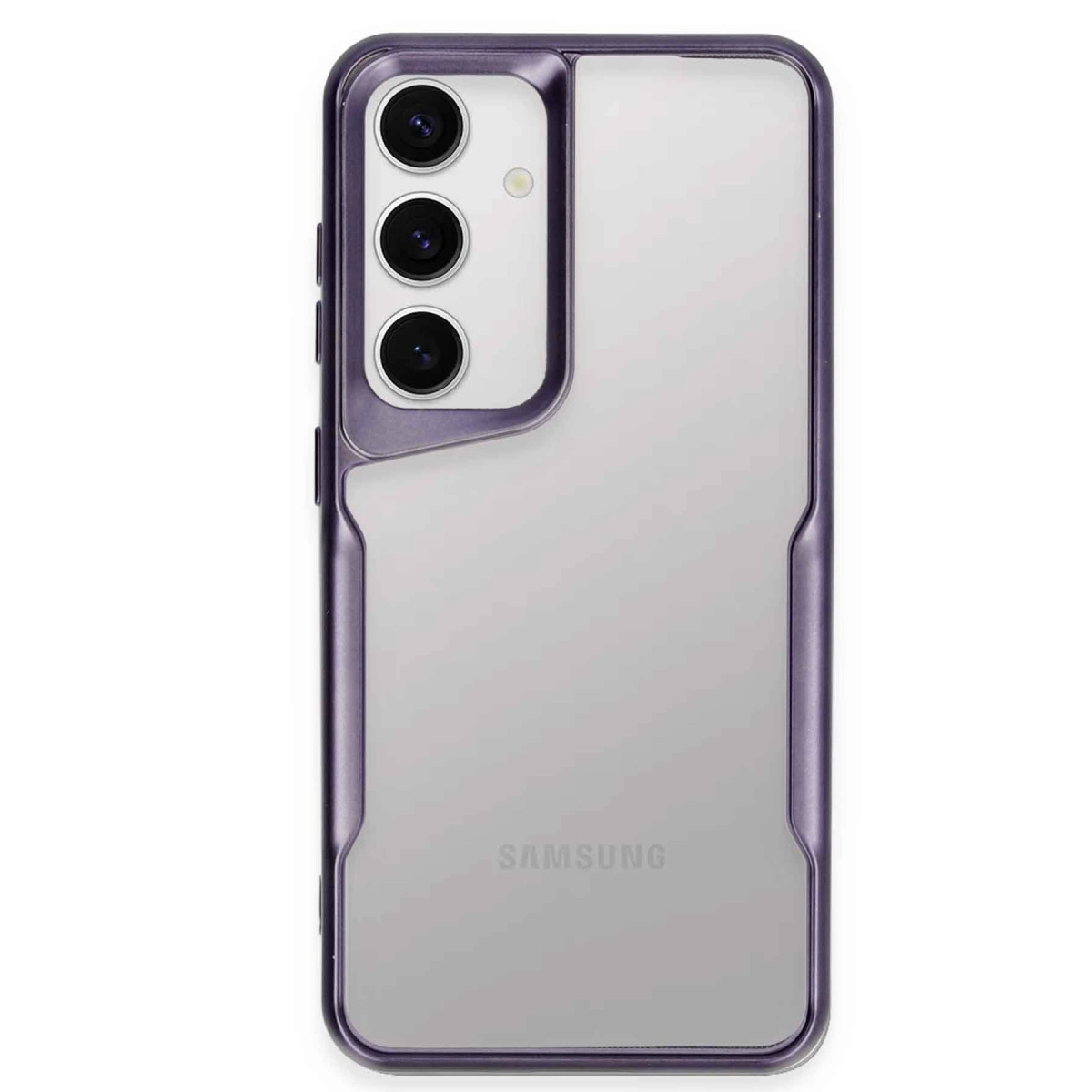 NEWFACE Samsung Galaxy S24 Uyumlu Boyi Silikon Telefon Kılıfı Derin Mor