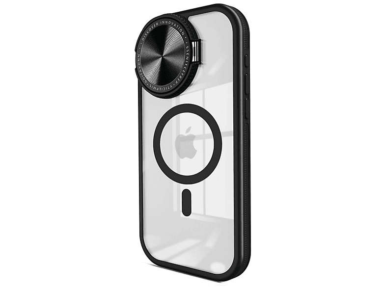 NEWFACE iPhone 14 Pro Max Uyumlu Teleskop Lens Magsafe Silikon Telefon Kılıfı Siyah