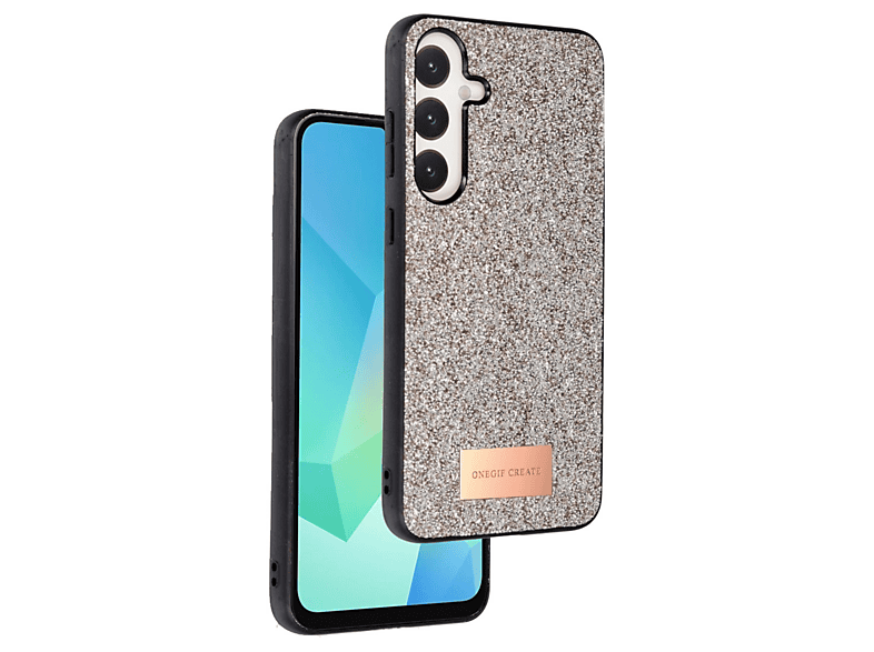 NEWFACE Samsung Galaxy A56 Uyumlu Bright Simli Telefon Kılıfı Altın