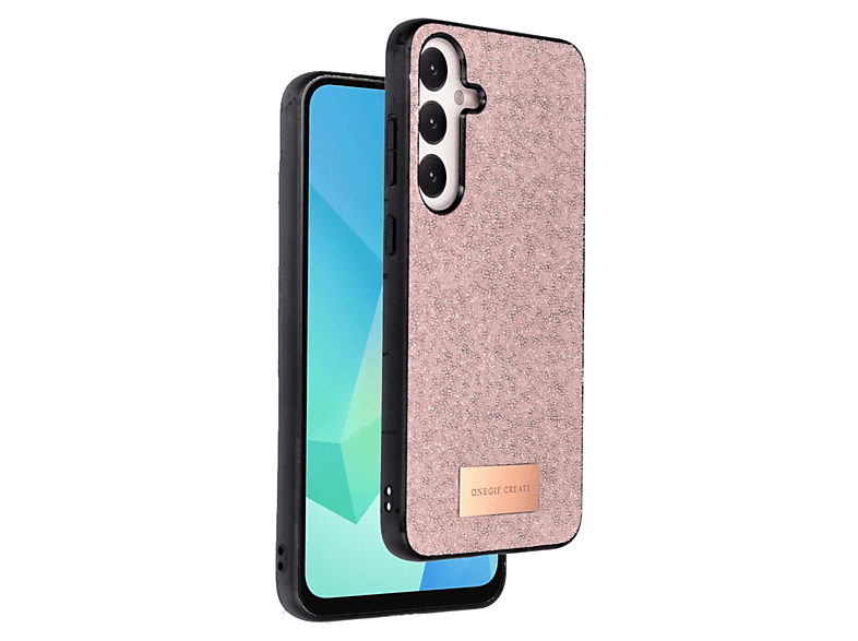 NEWFACE Samsung Galaxy A56 Uyumlu Bright Simli Telefon Kılıfı Pembe