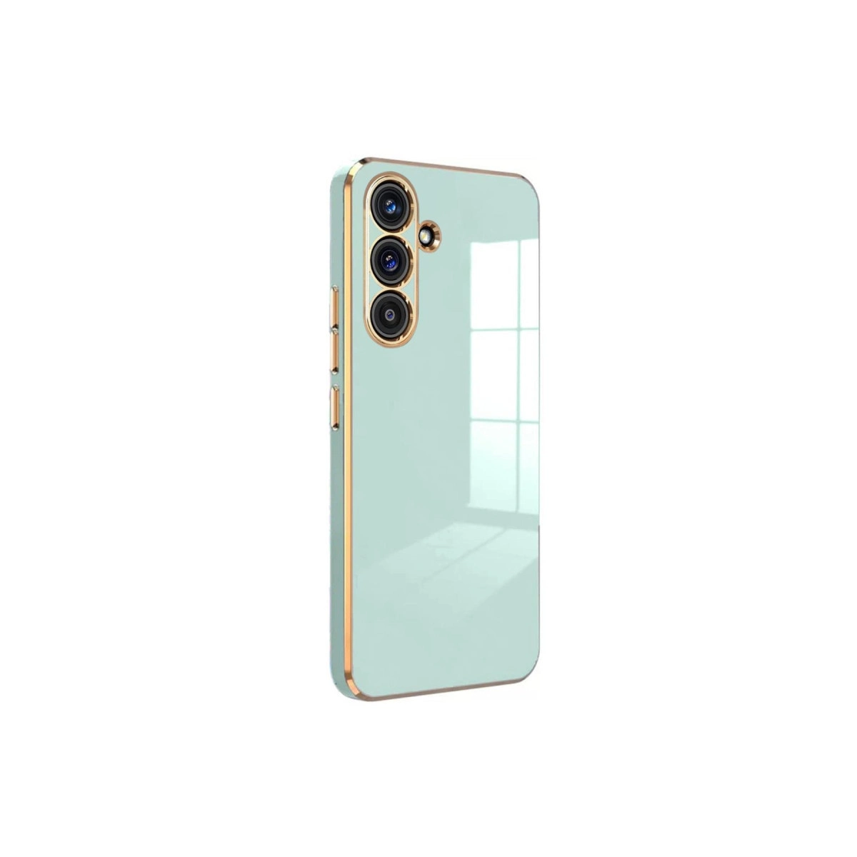 NEWFACE Samsung Galaxy S24 Fe Uyumlu Volet Silikon Telefon Kılıfı Açık Yeşil