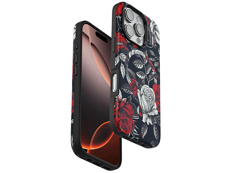 NEWFACE iPhone 16 Pro Uyumlu Flower Series Magsafe Telefon Kılıfı Siyah