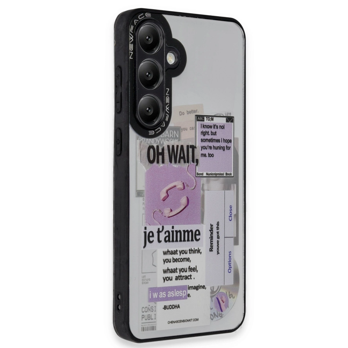 NEWFACE Samsung Galaxy S23 FE Uyumlu Mirror Desenli Kapak Telefon Kılıfı Çok Renkli
