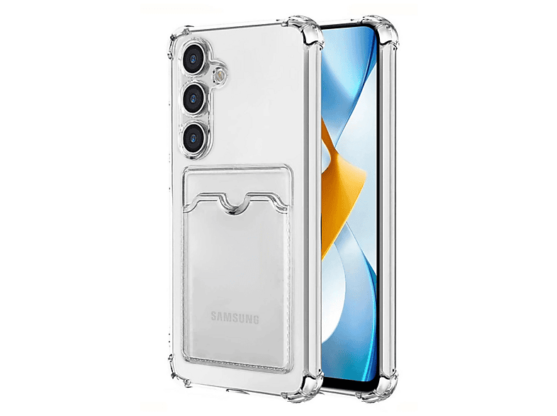 NEWFACE Samsung Galaxy S24 Plus Uyumlu Kart  Silikon Telefon Kılıfı Şeffaf