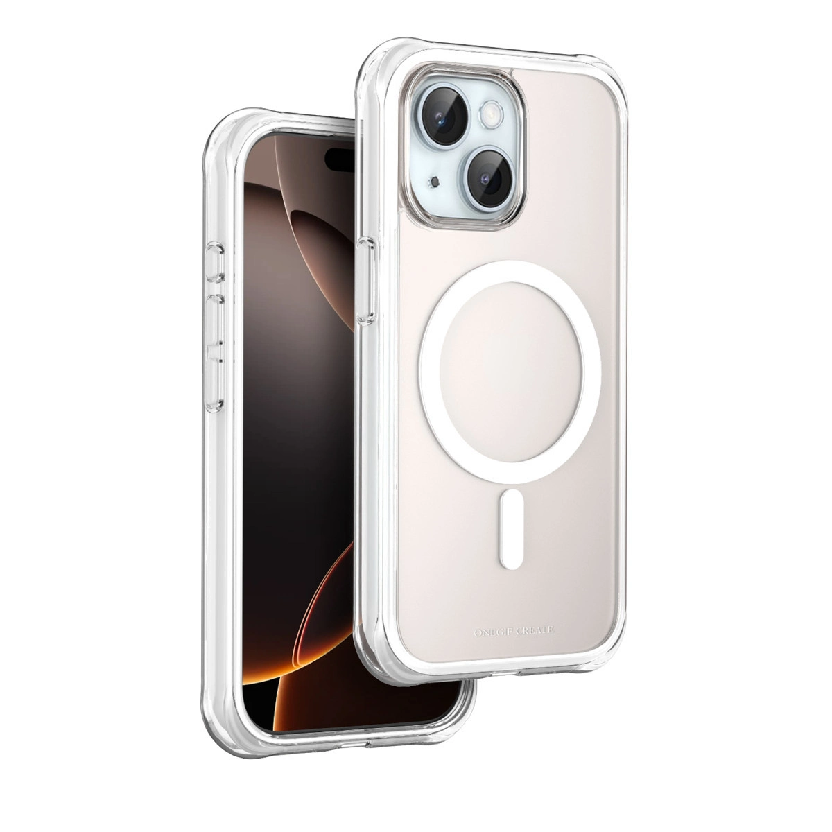 NEWFACE iPhone 15 Uyumlu Hulk Magsafe Telefon Kılıfı Beyaz
