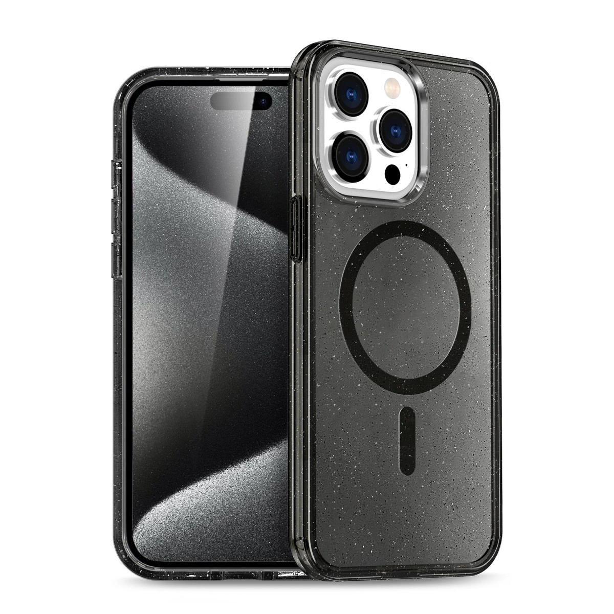 NEWFACE iPhone 15 Pro Uyumlu Magsafe Telefon Kılıfı Siyah