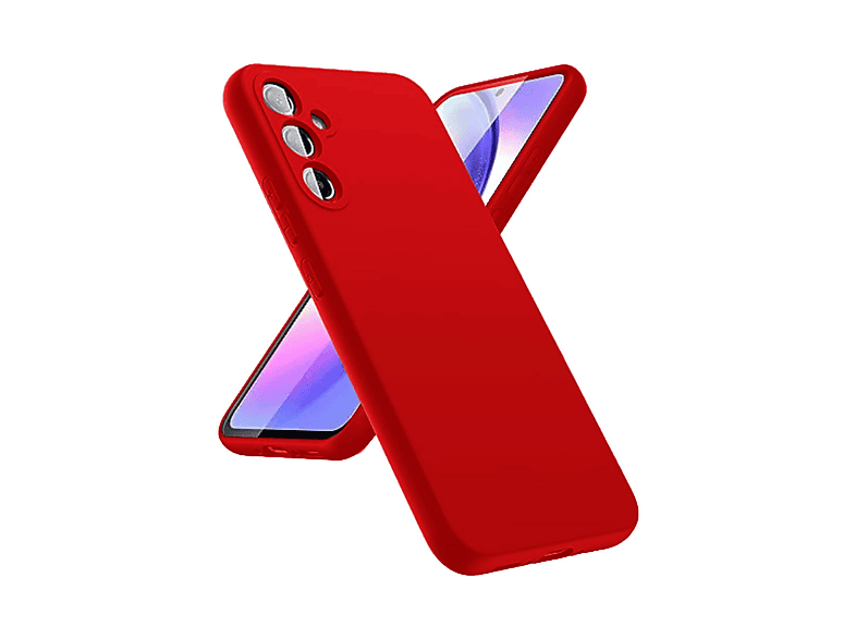 NEWFACE Samsung Galaxy A24 4g Uyumlu First Silikon Telefon Kılıfı Kırmızı